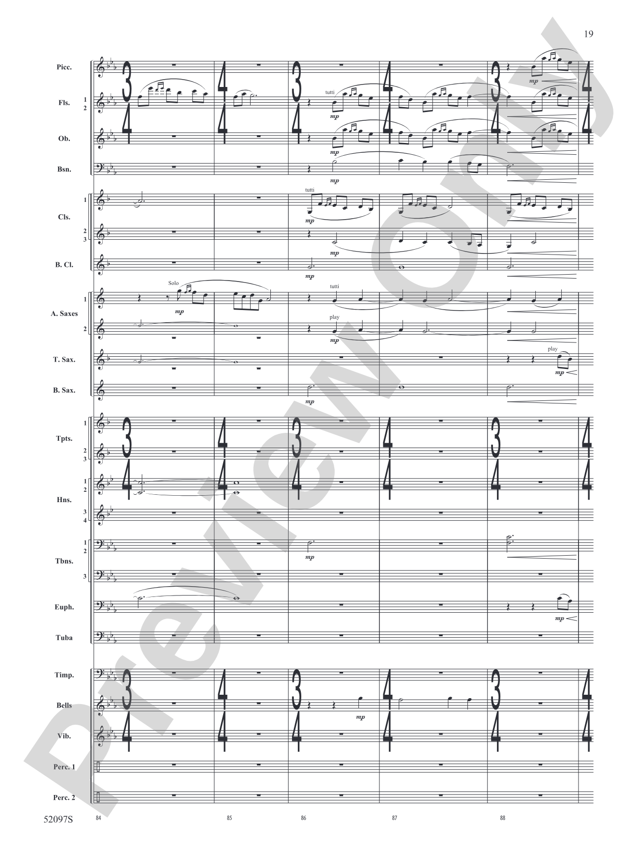 Echoes Across the Pines: Concert Band Conductor Score & Parts