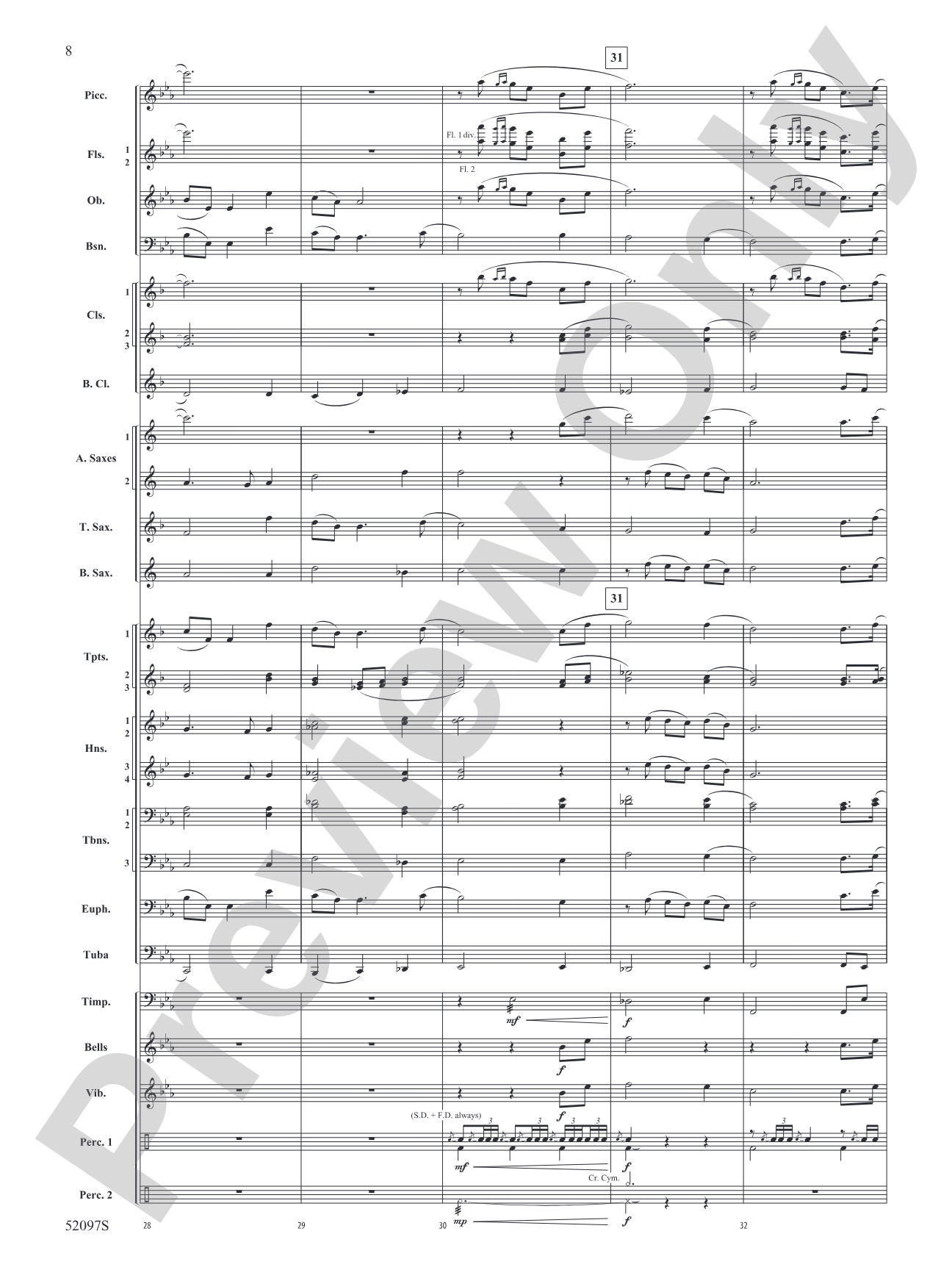 Echoes Across the Pines: Concert Band Conductor Score & Parts