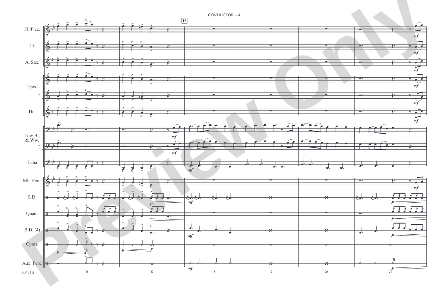 He's a Pirate: Marching Band Conductor Score & Parts