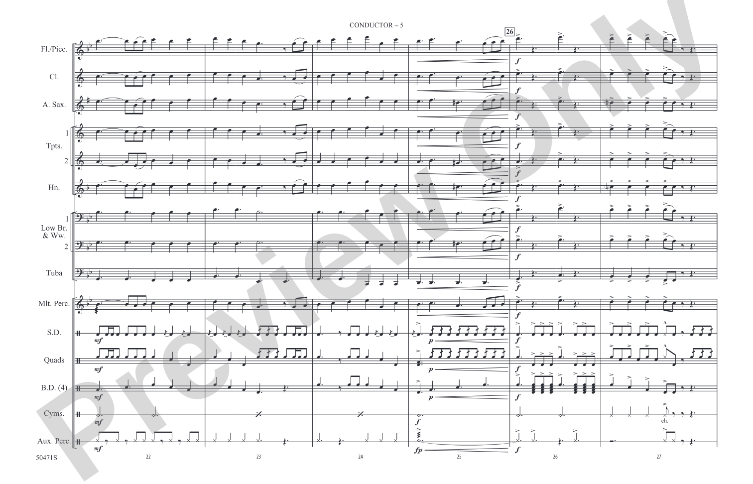 He's a Pirate: Marching Band Conductor Score & Parts