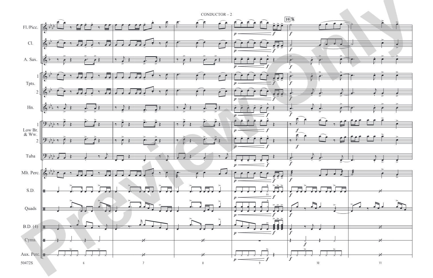 Strategy: Marching Band Conductor Score & Parts