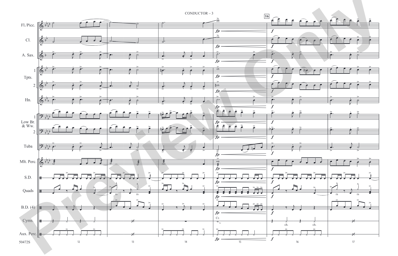 Strategy: Marching Band Conductor Score & Parts