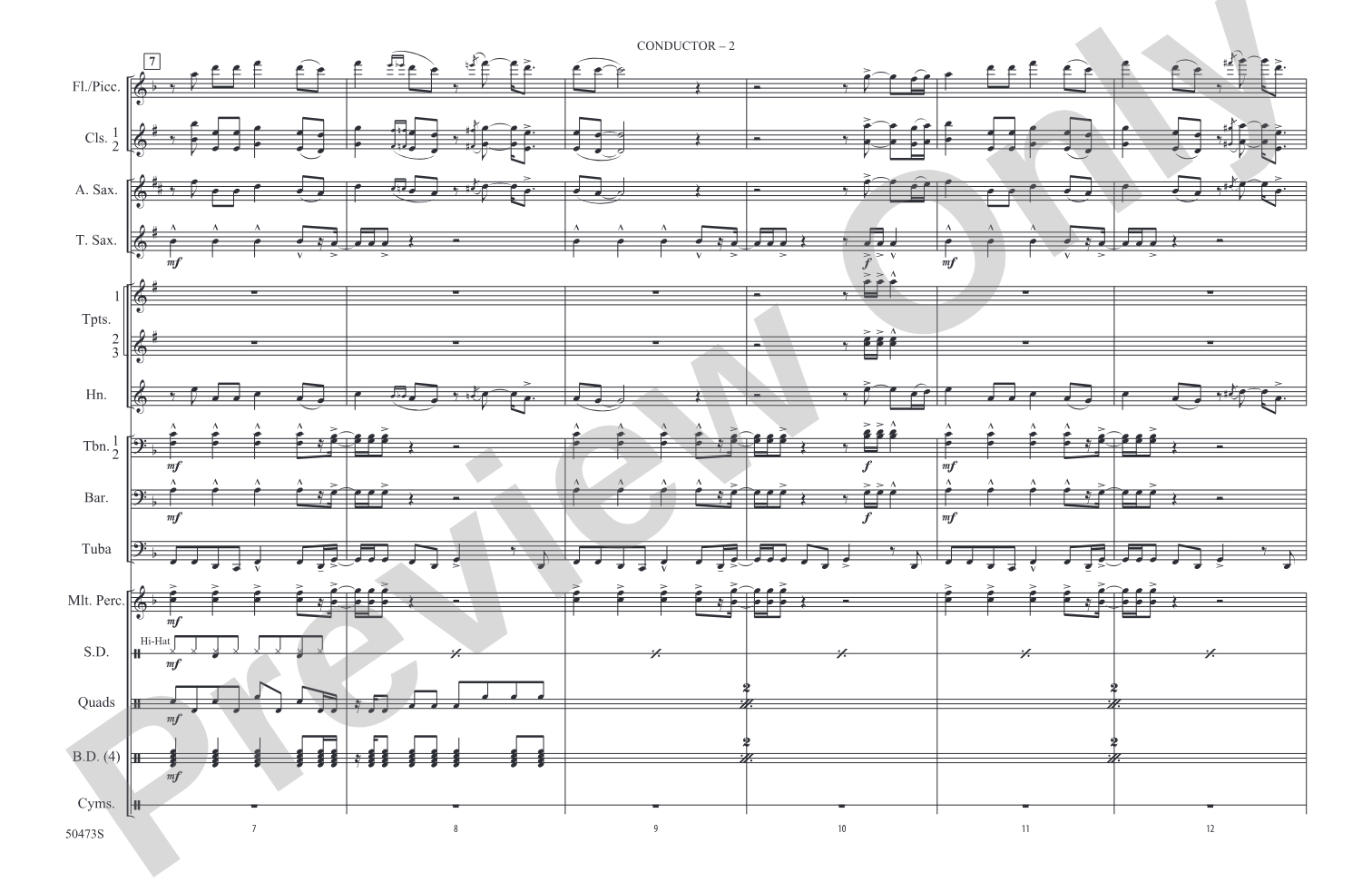 I Just Might: Marching Band Conductor Score & Parts