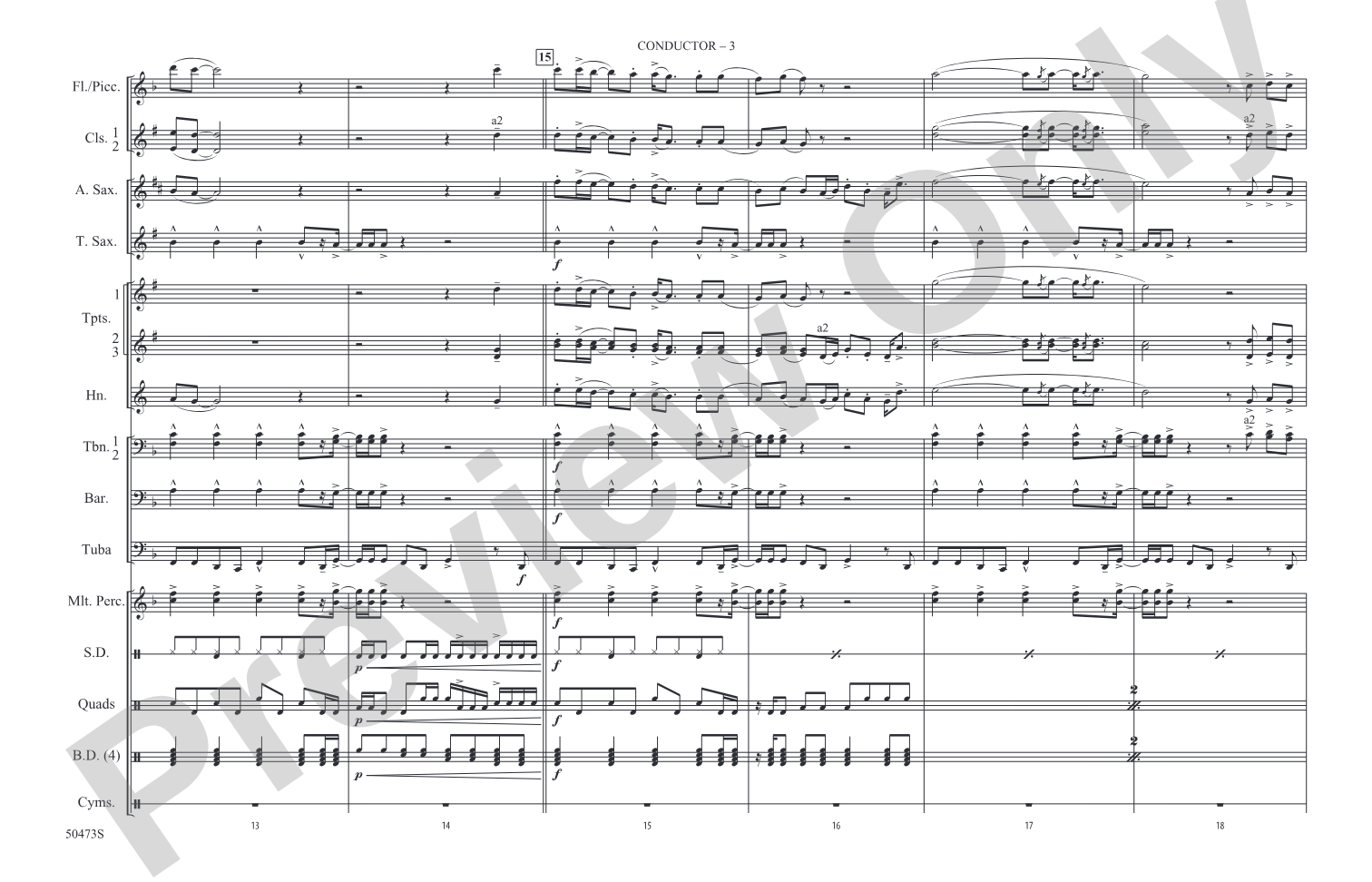 I Just Might: Marching Band Conductor Score & Parts