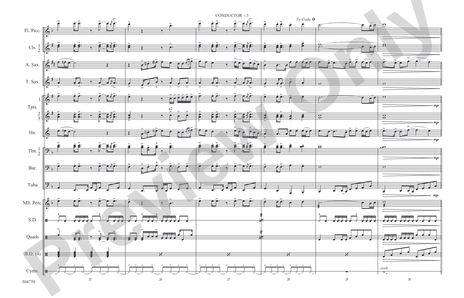 I Just Might: Marching Band Conductor Score & Parts