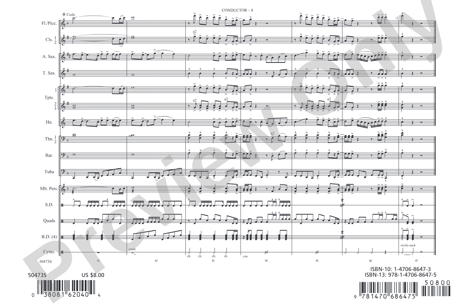 I Just Might: Marching Band Conductor Score & Parts