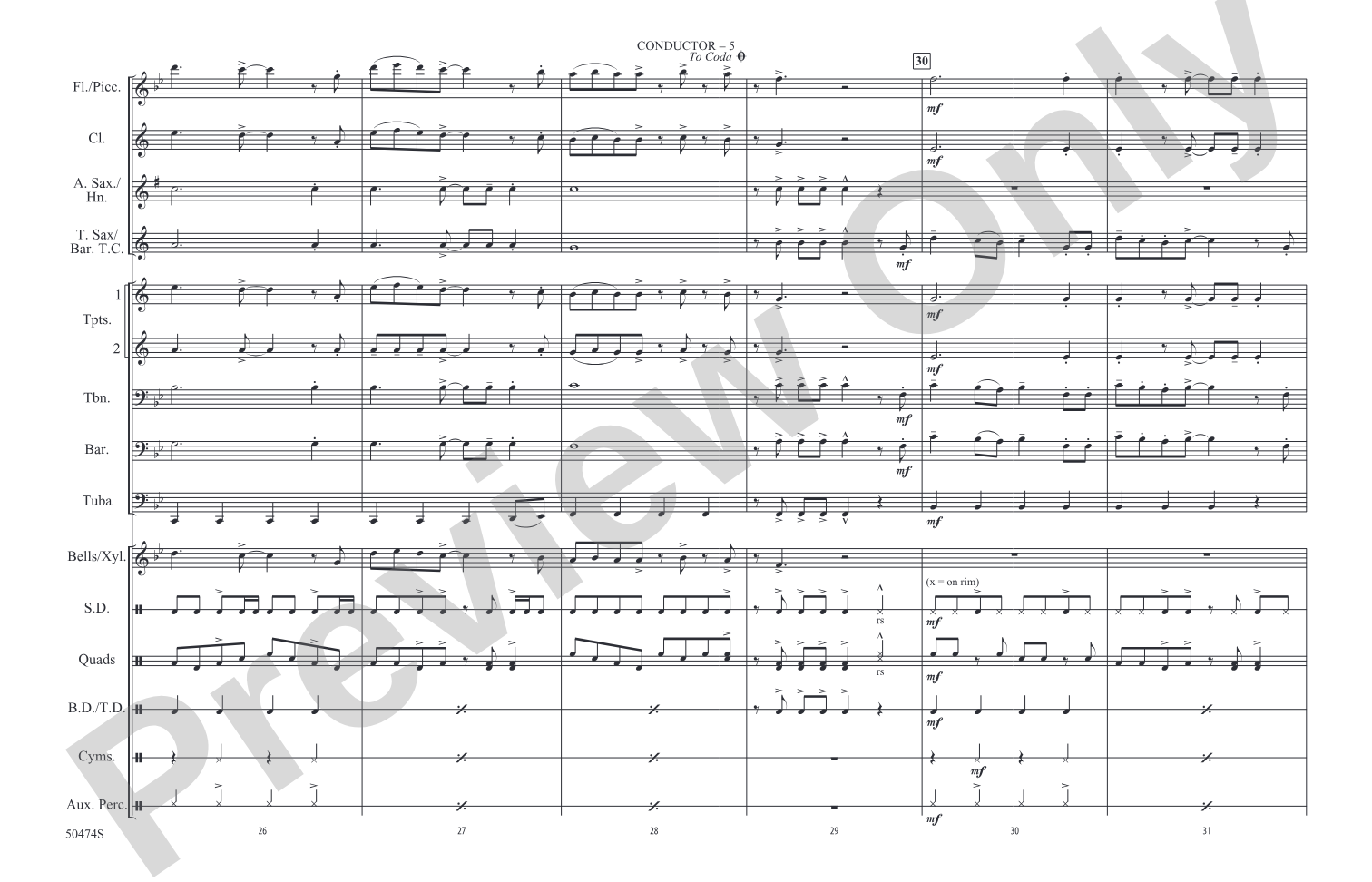 Last Christmas: Marching Band Conductor Score & Parts