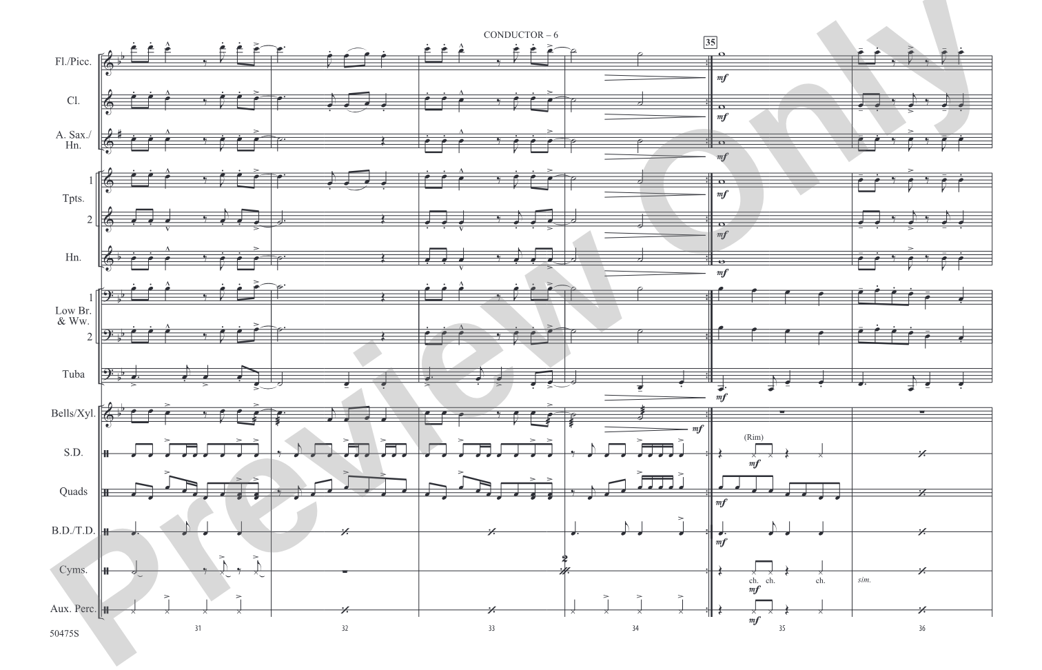 Mystical Magical: Marching Band Conductor Score & Parts