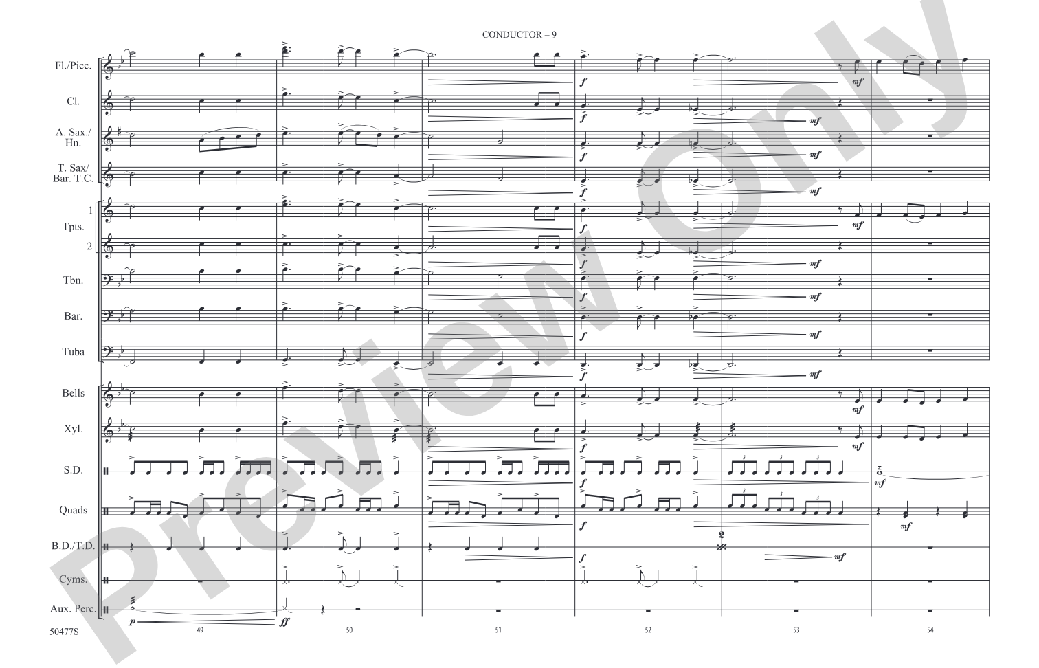 Let It Go: Marching Band Conductor Score & Parts