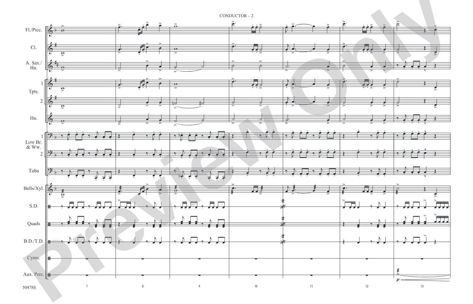 Captain America March: Marching Band Conductor Score & Parts