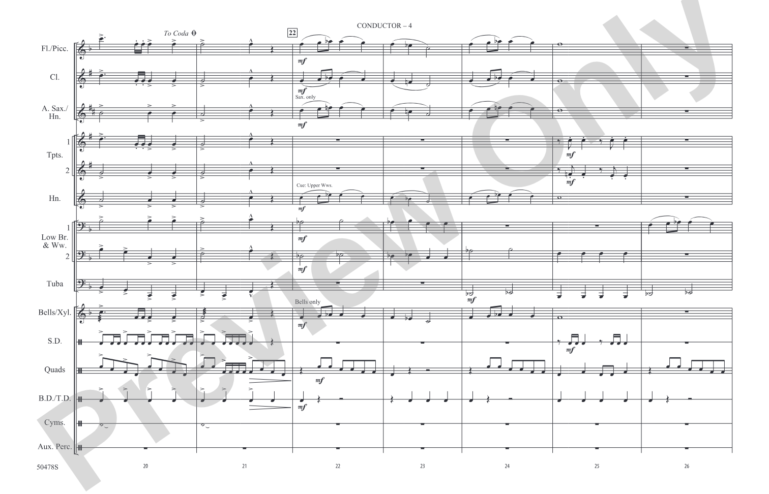 Captain America March: Marching Band Conductor Score & Parts