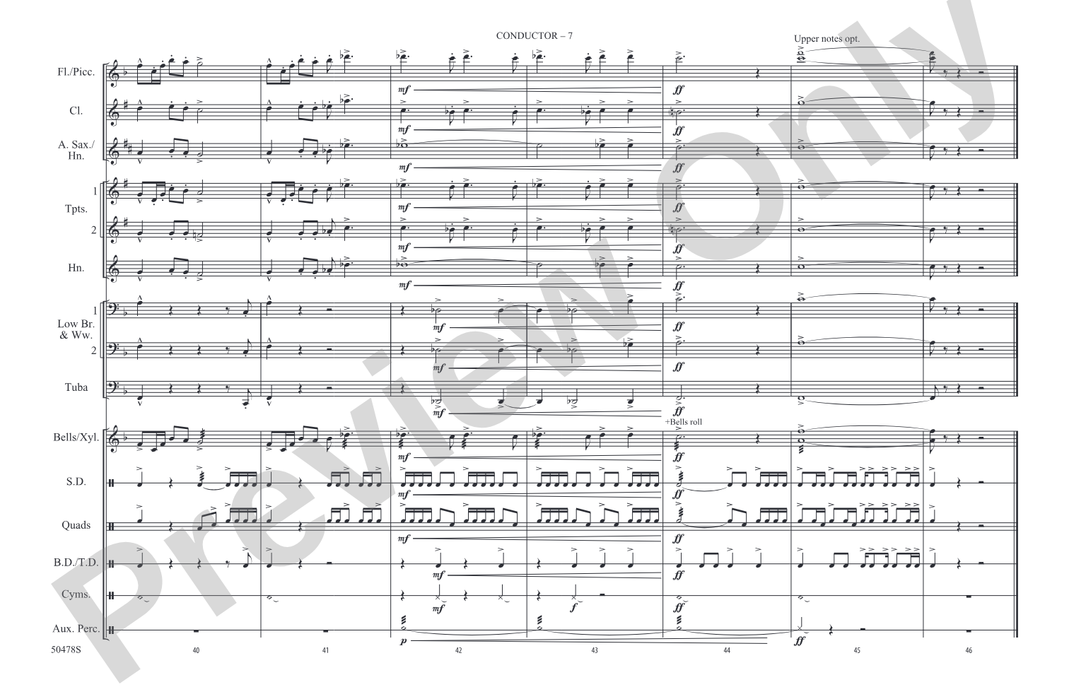 Captain America March: Marching Band Conductor Score & Parts