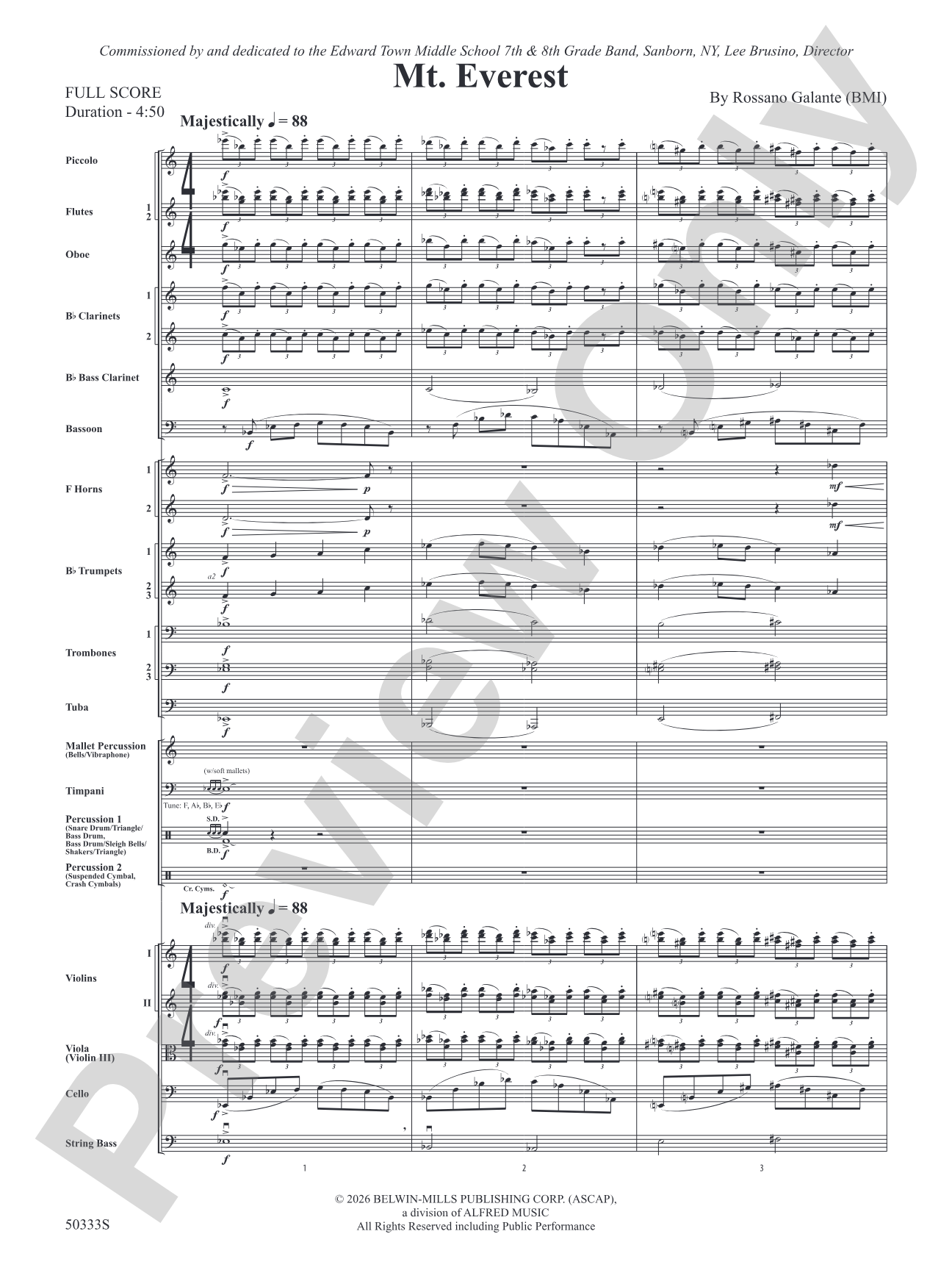 Mt. Everest: Full Orchestra Conductor Score & Parts