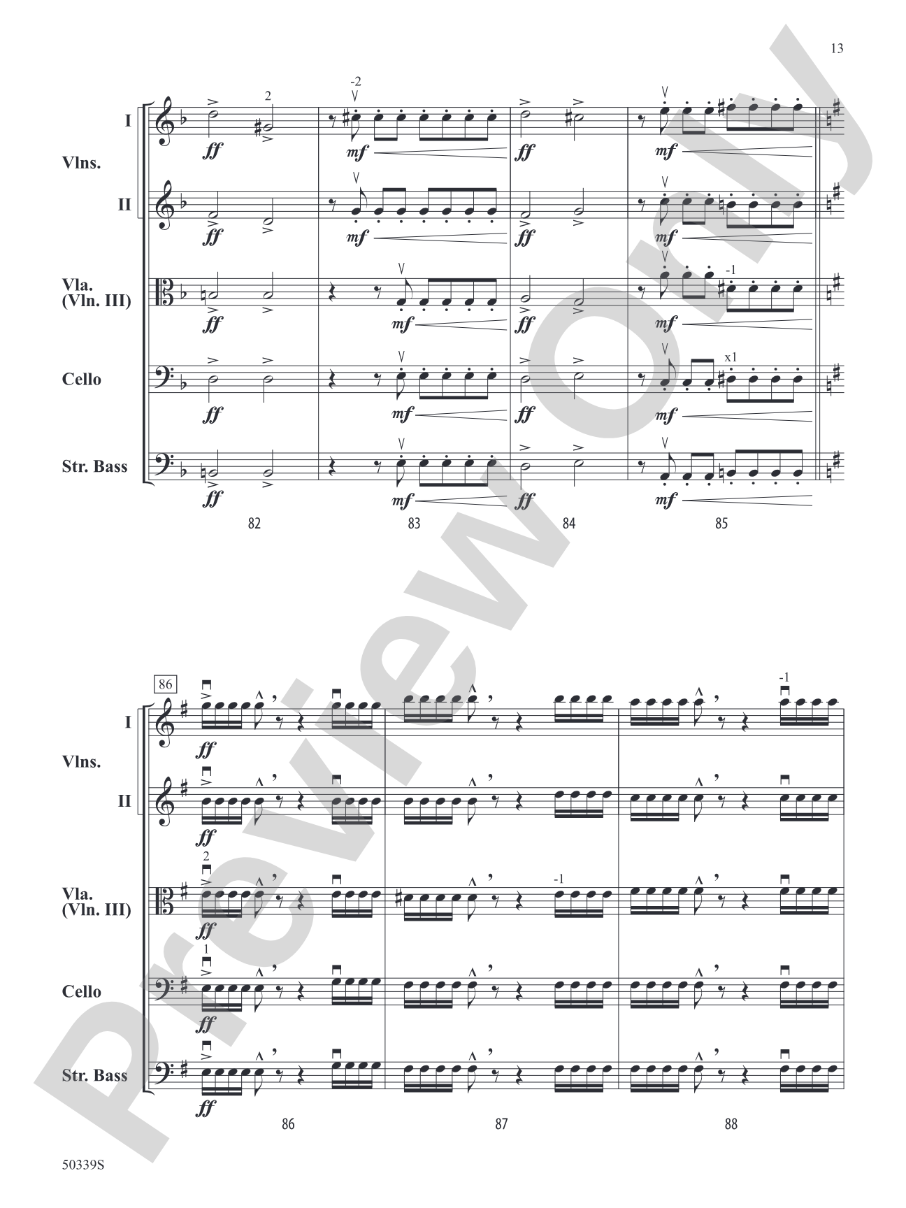 Celestial Collisions: String Orchestra Conductor Score & Parts