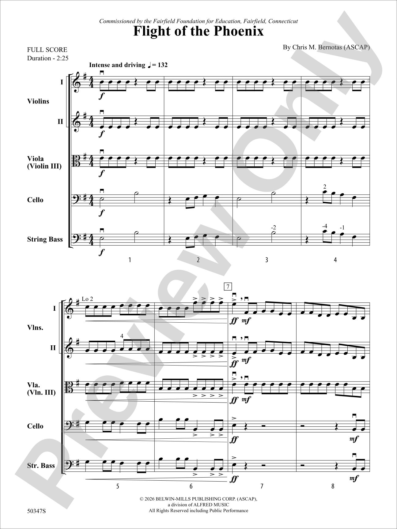 Flight of the Phoenix: String Orchestra Conductor Score & Parts