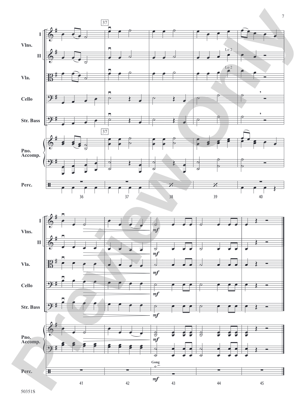 Sakura: String Orchestra Conductor Score & Parts