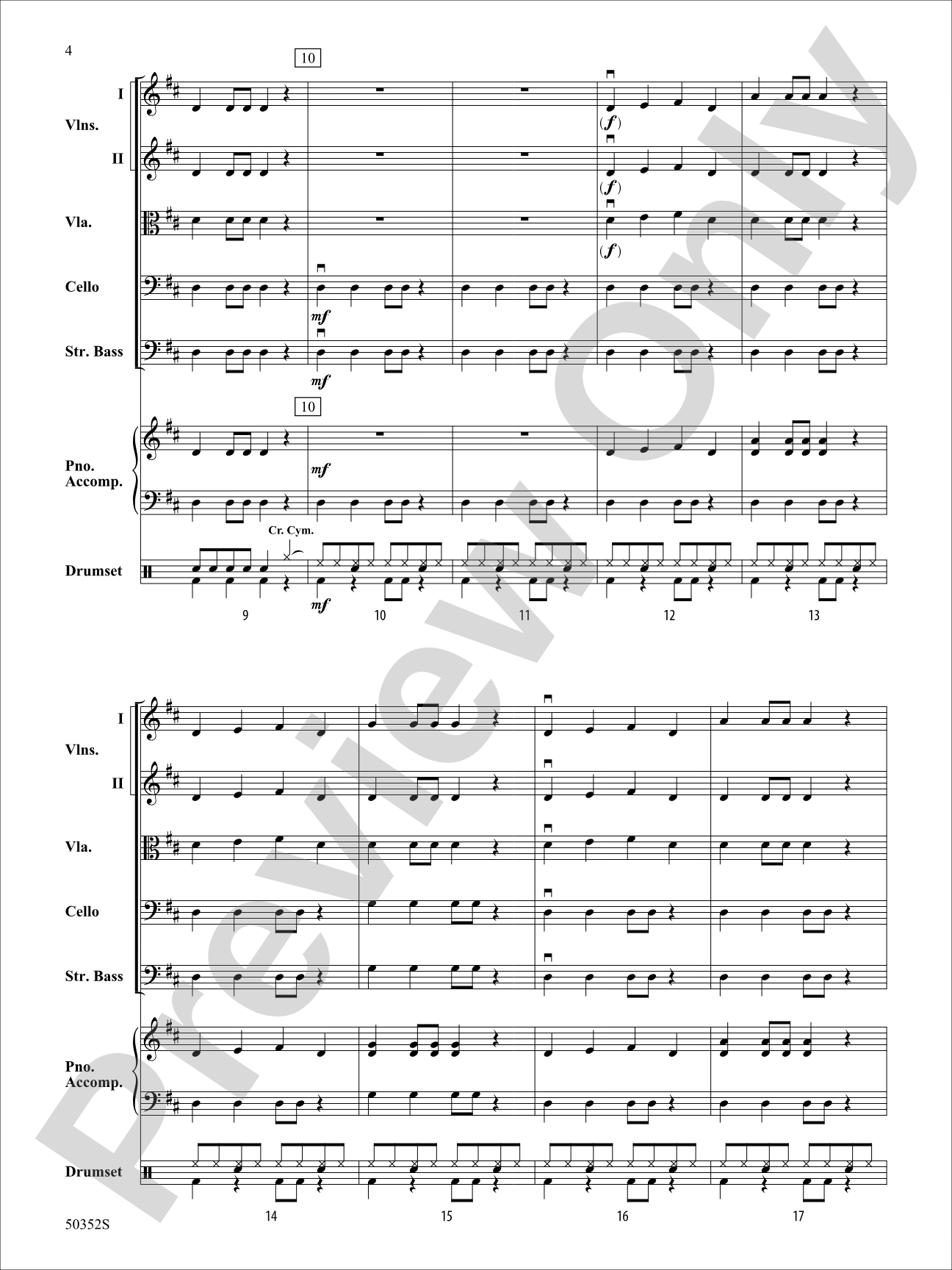 High Five: String Orchestra Conductor Score & Parts