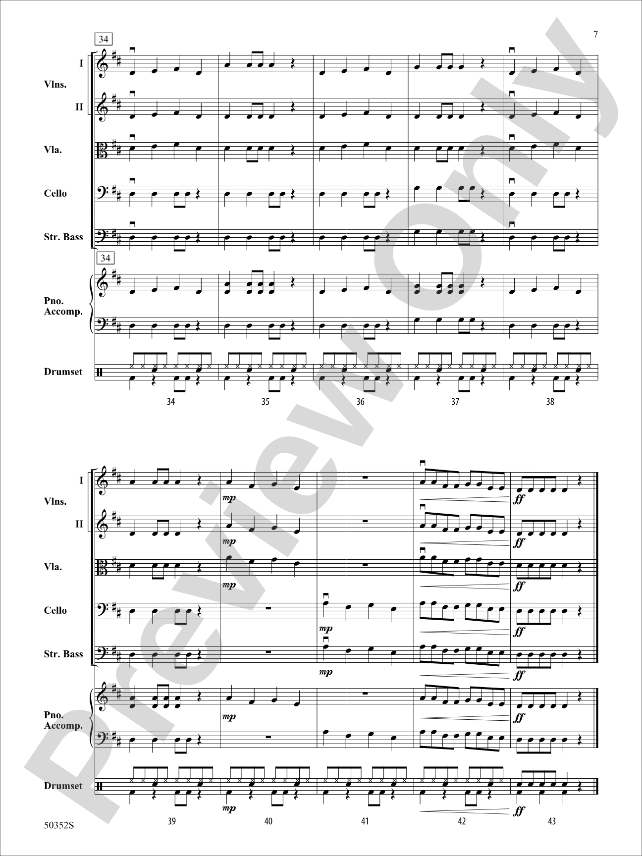 High Five: String Orchestra Conductor Score & Parts
