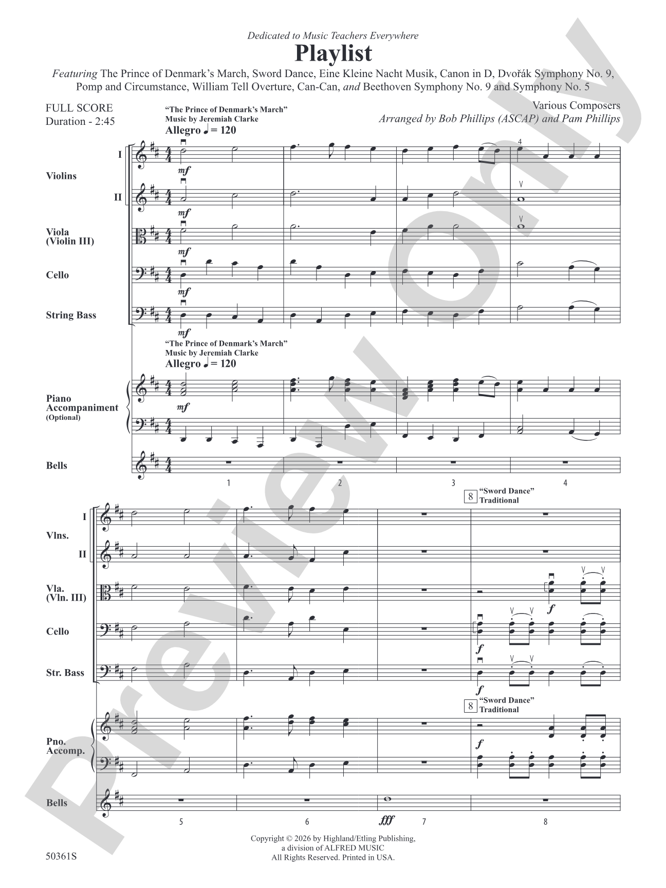 Playlist: String Orchestra Conductor Score & Parts