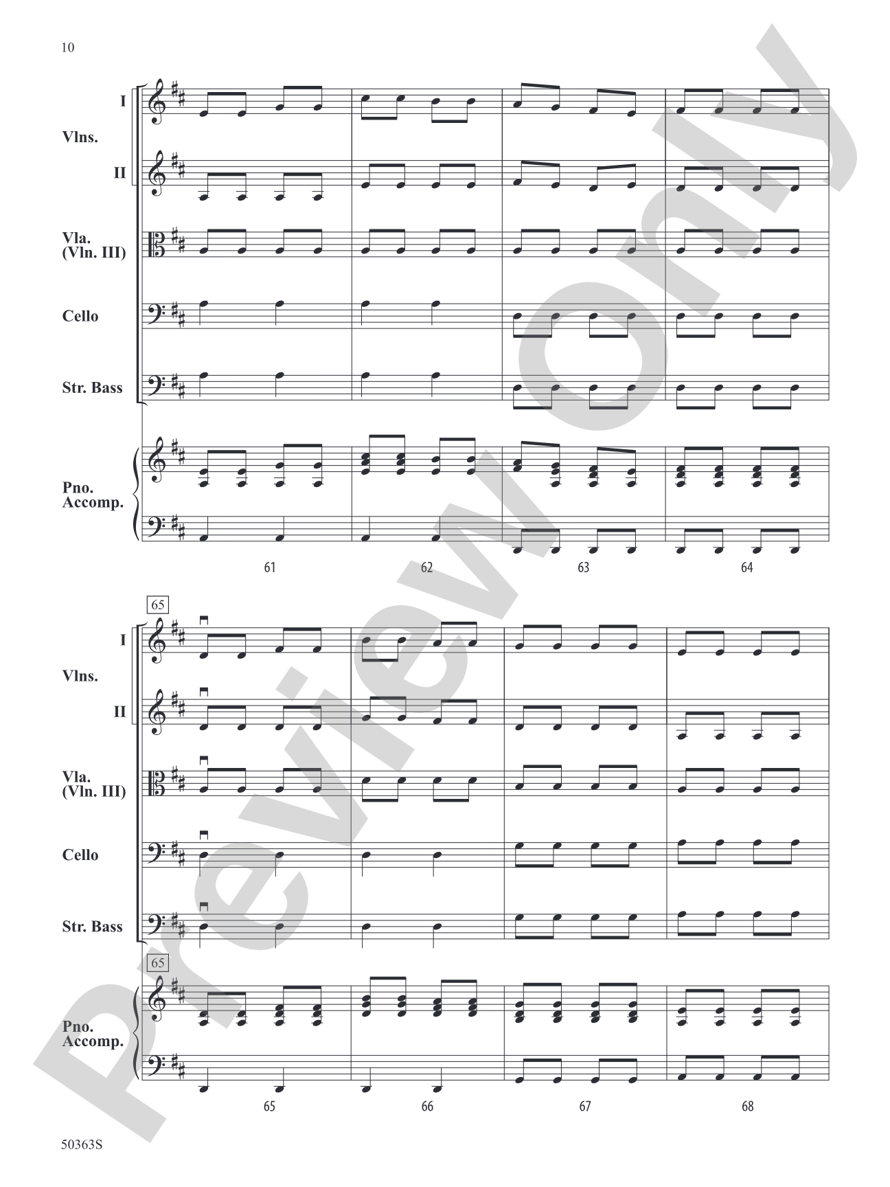 Luz de la Mañana: String Orchestra Conductor Score & Parts