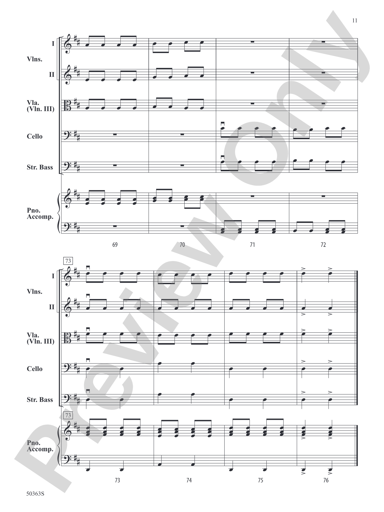 Luz de la Mañana: String Orchestra Conductor Score & Parts