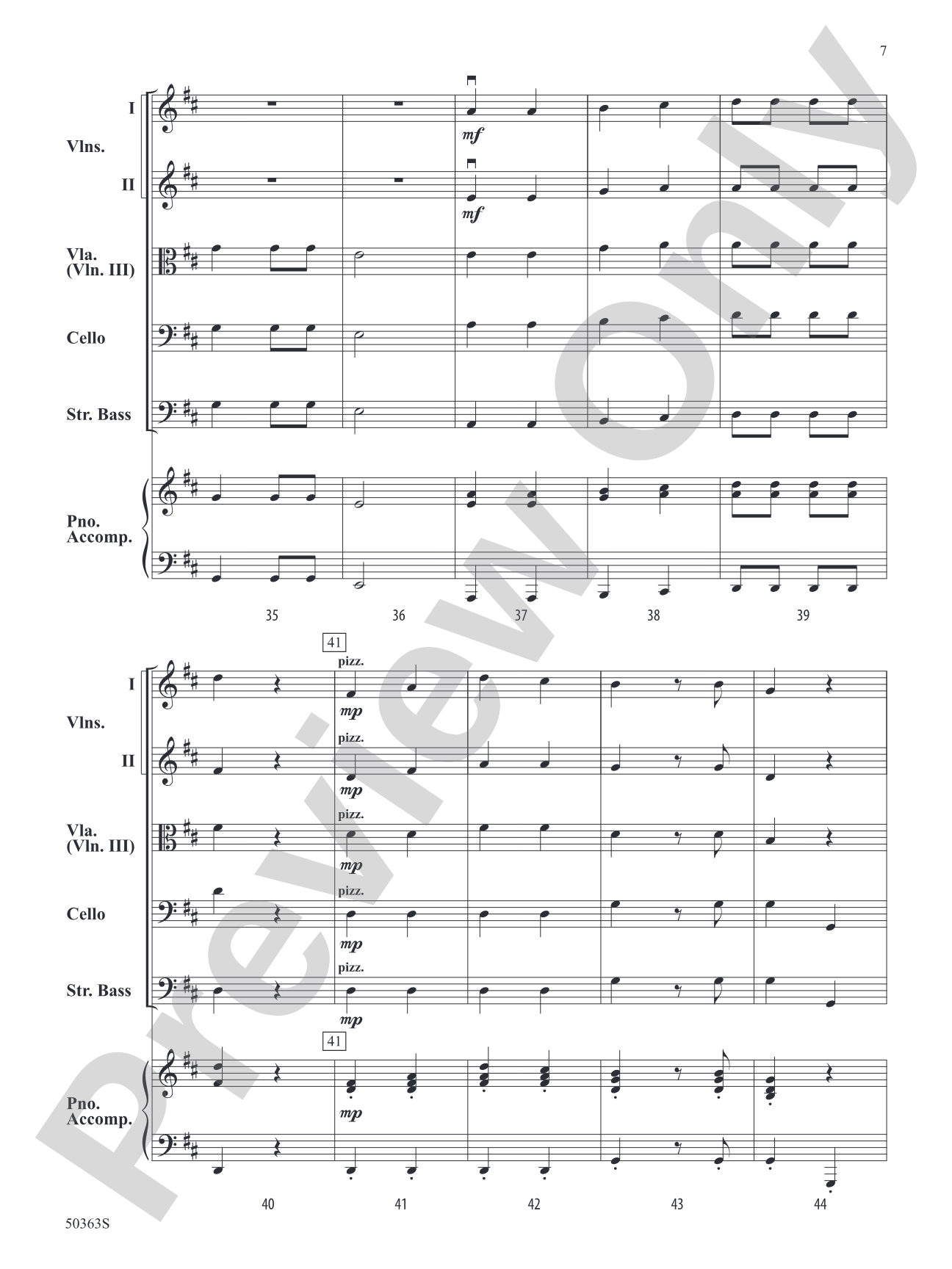 Luz de la Mañana: String Orchestra Conductor Score & Parts