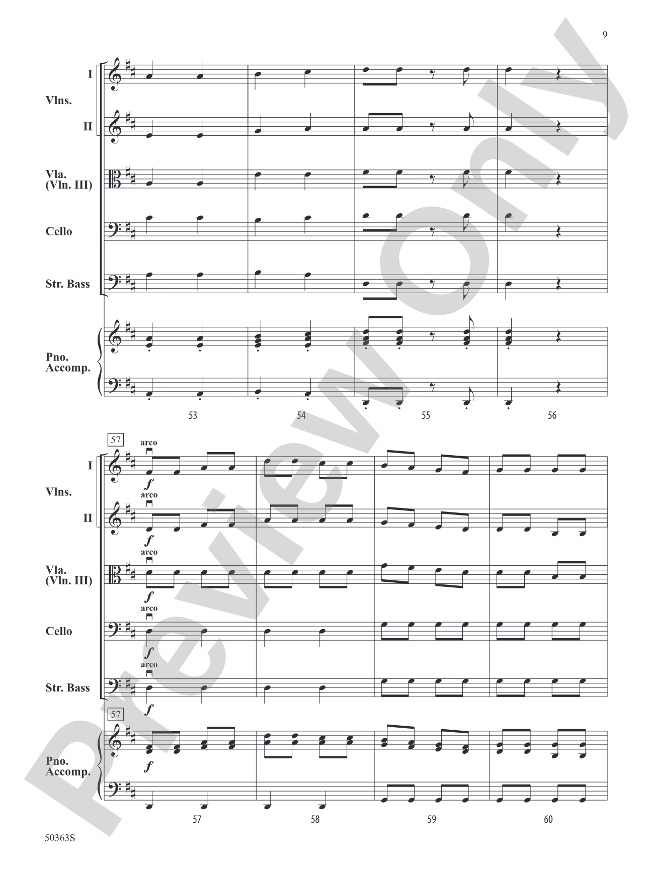 Luz de la Mañana: String Orchestra Conductor Score & Parts