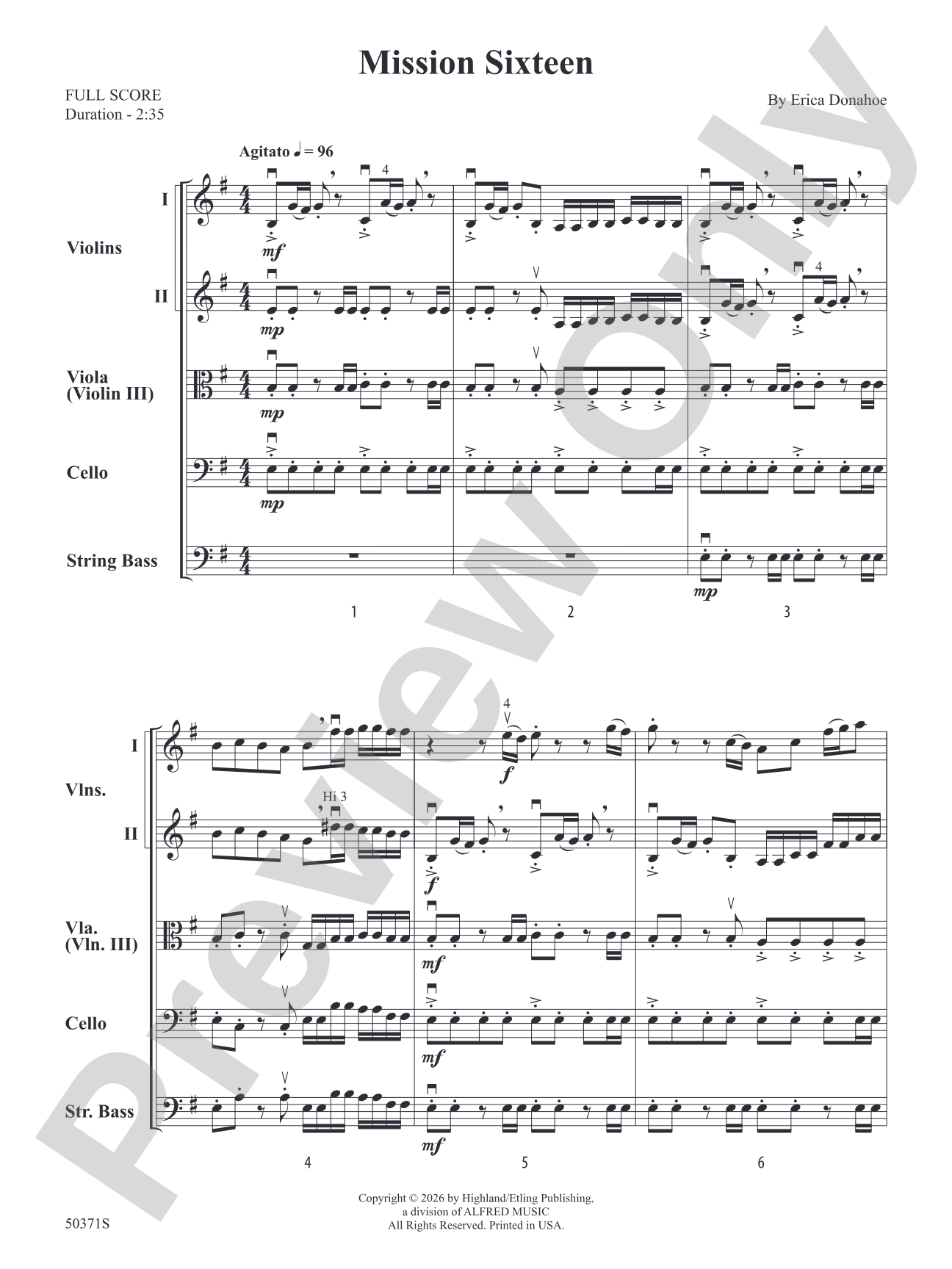 Mission Sixteen: String Orchestra Conductor Score & Parts