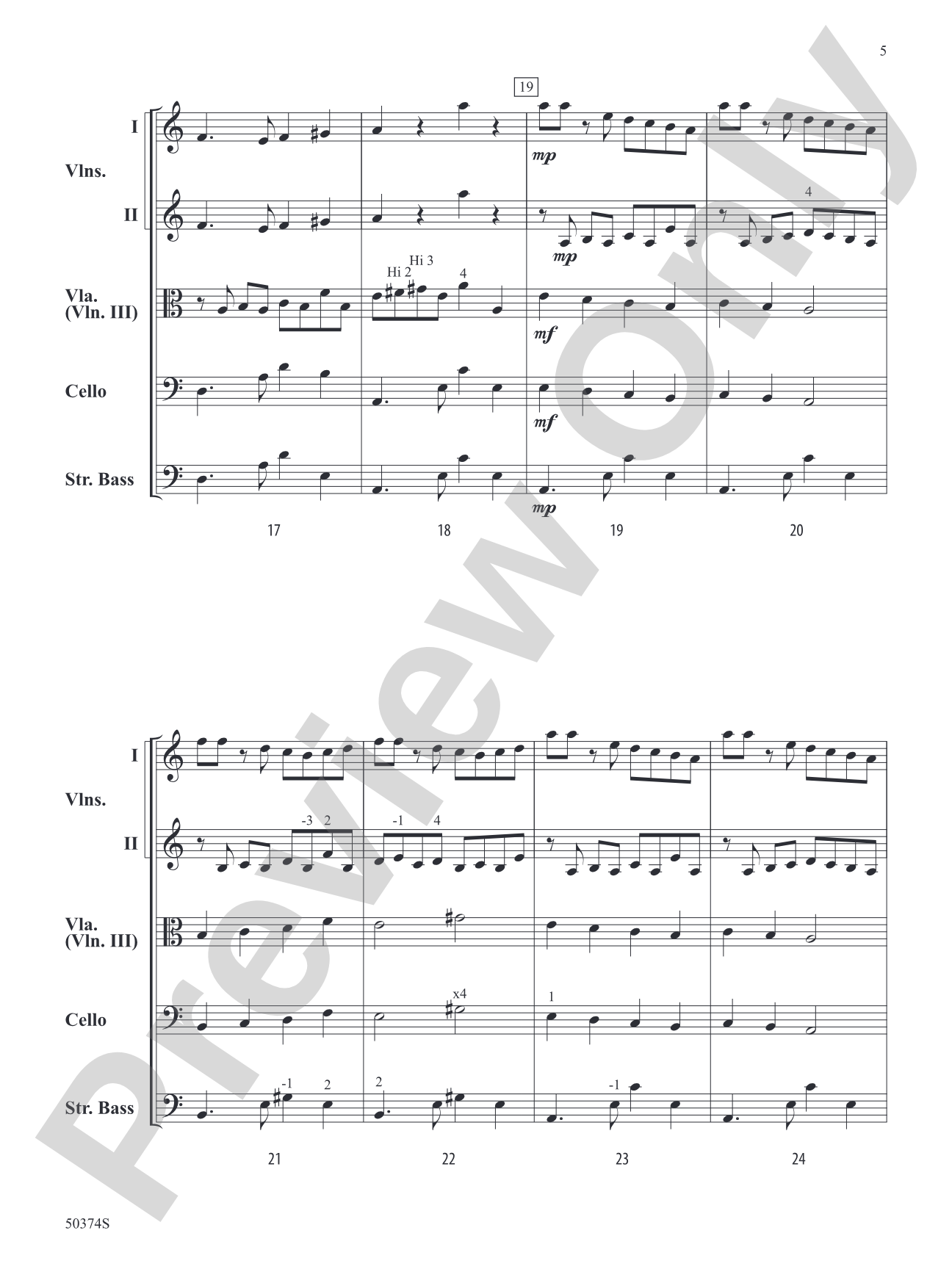 Tinsel and Tango: String Orchestra Conductor Score & Parts