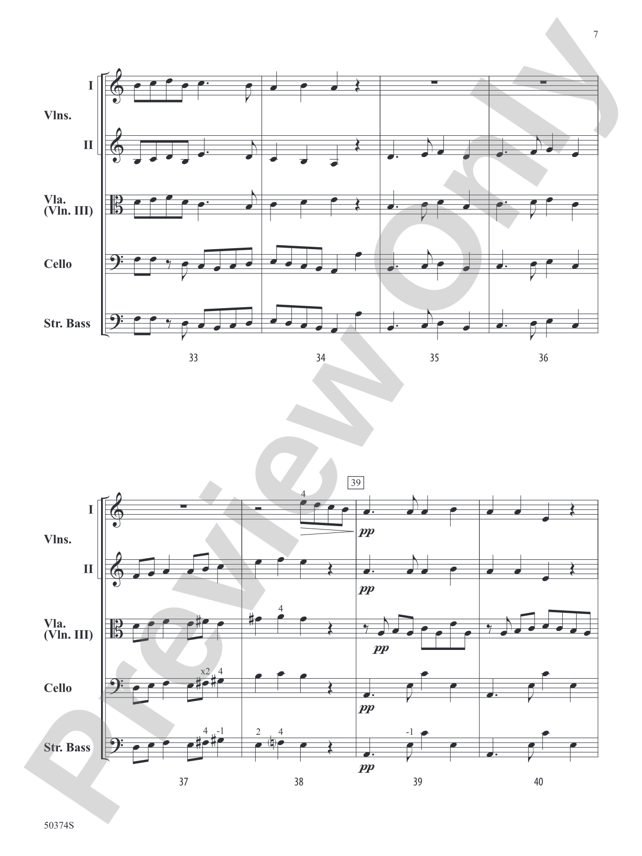 Tinsel and Tango: String Orchestra Conductor Score & Parts