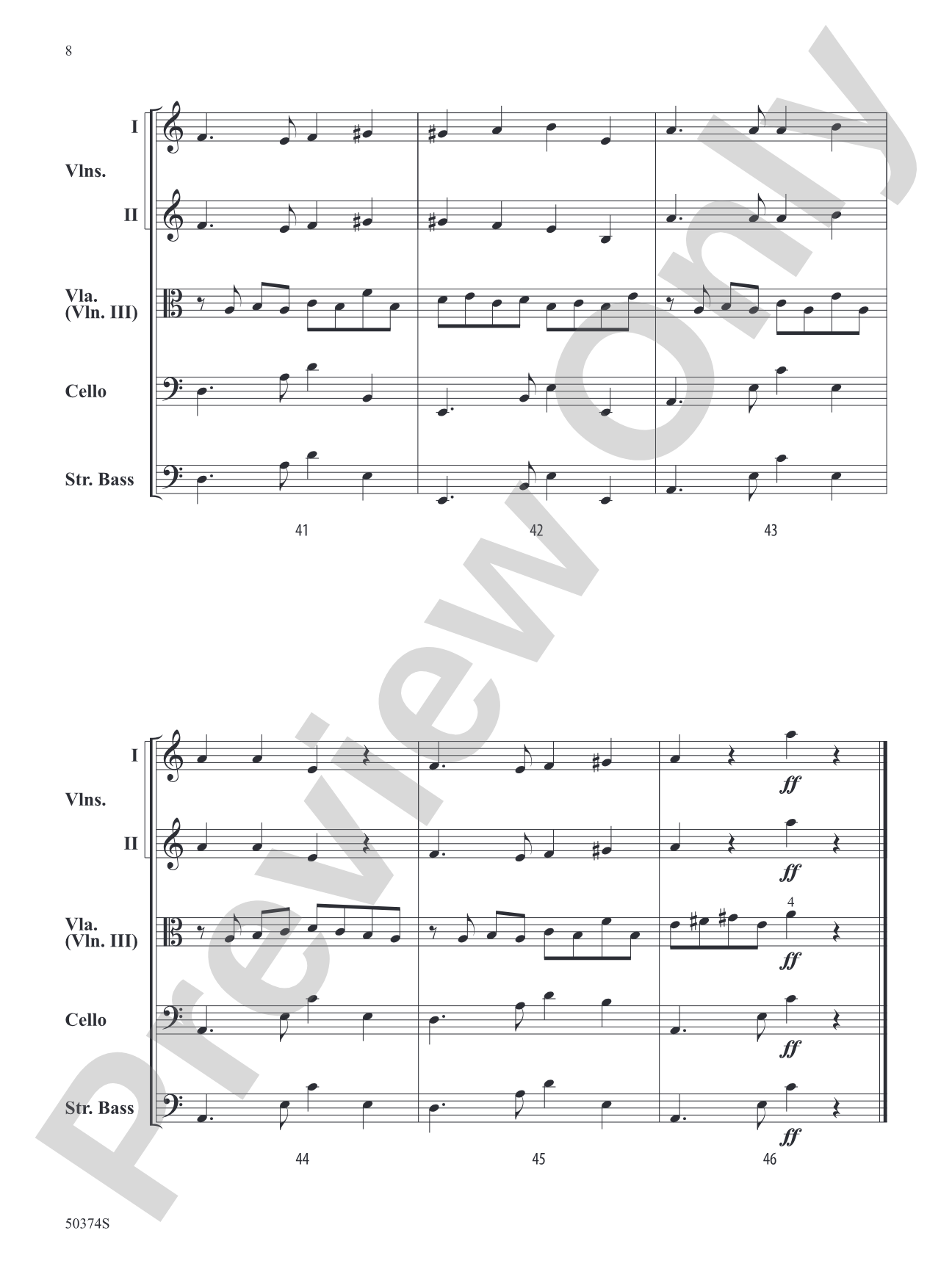 Tinsel and Tango: String Orchestra Conductor Score & Parts