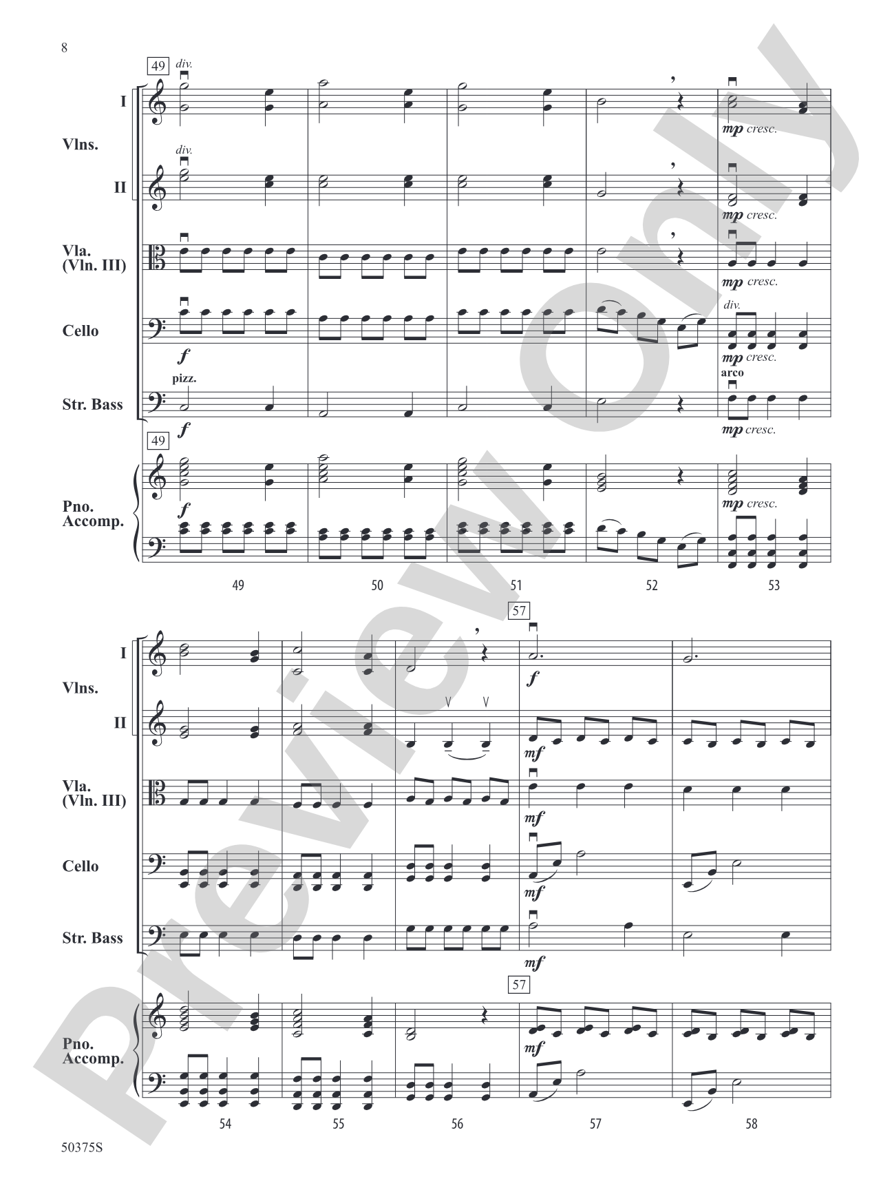 A Crystal Snowfall: String Orchestra Conductor Score & Parts