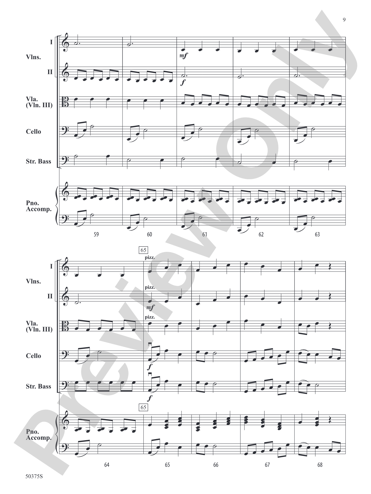 A Crystal Snowfall: String Orchestra Conductor Score & Parts