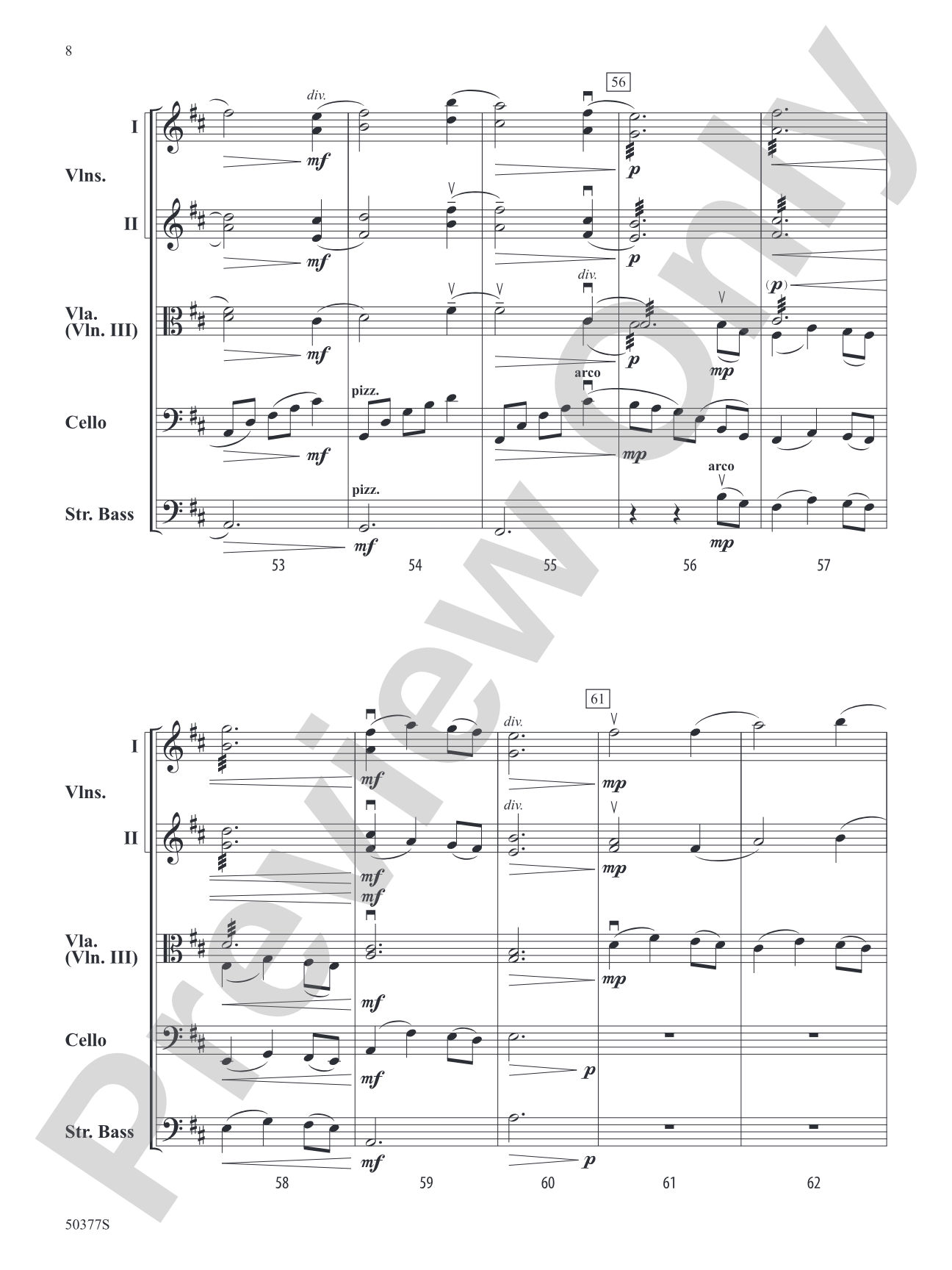 The Beloved: String Orchestra Conductor Score & Parts