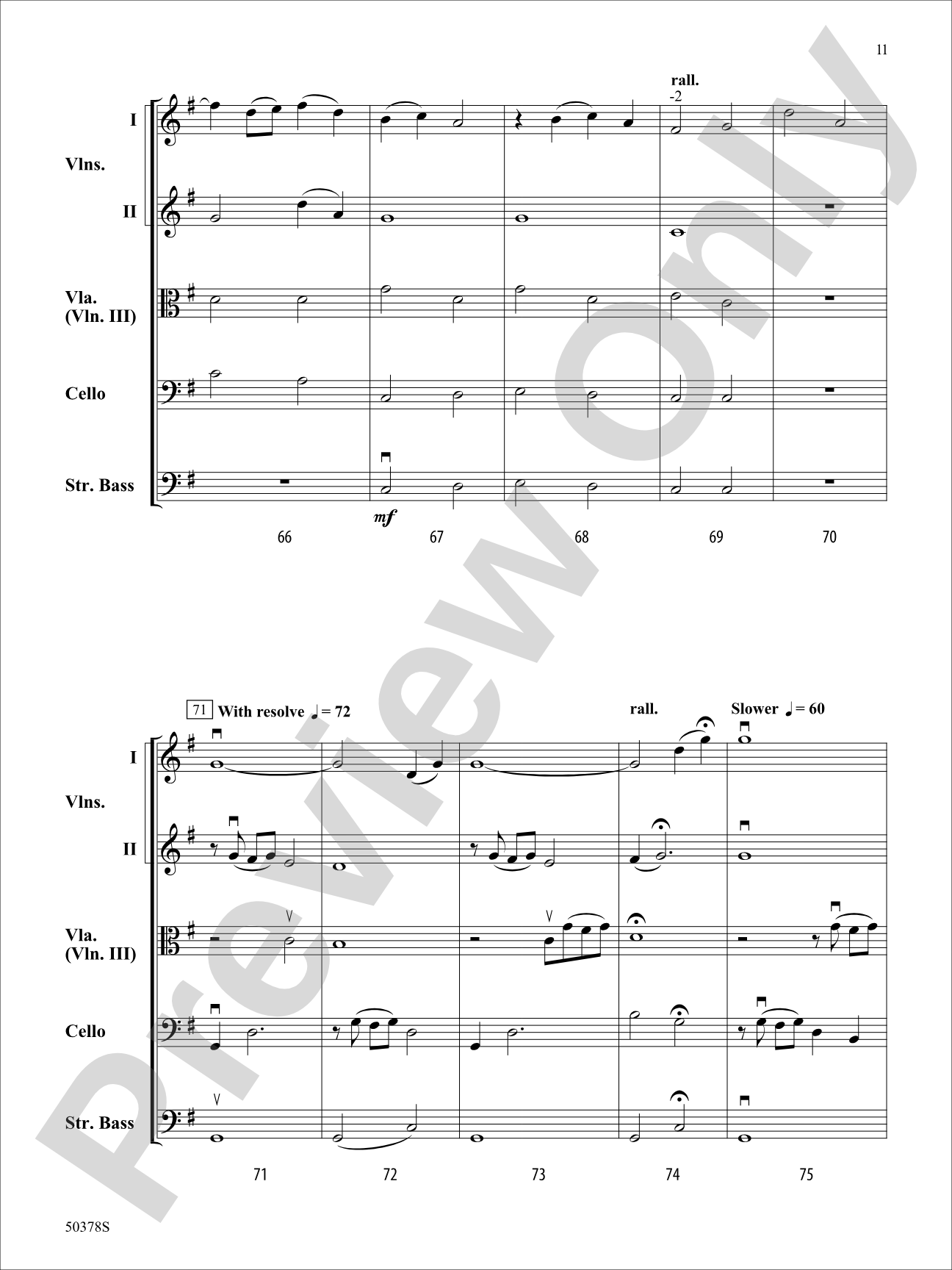 Footprints: String Orchestra Conductor Score & Parts