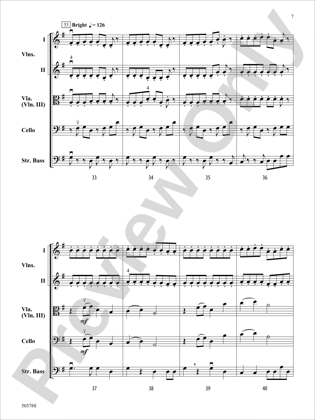 Footprints: String Orchestra Conductor Score & Parts