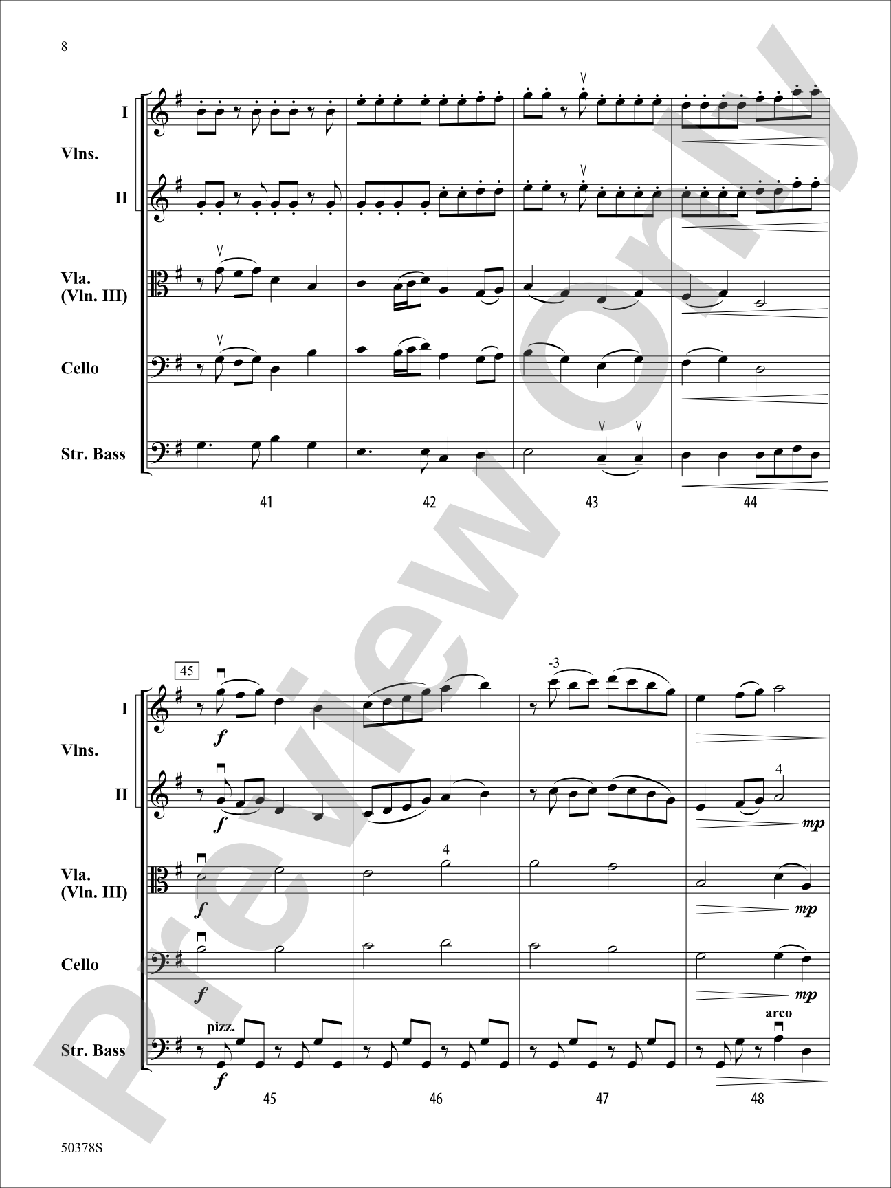 Footprints: String Orchestra Conductor Score & Parts