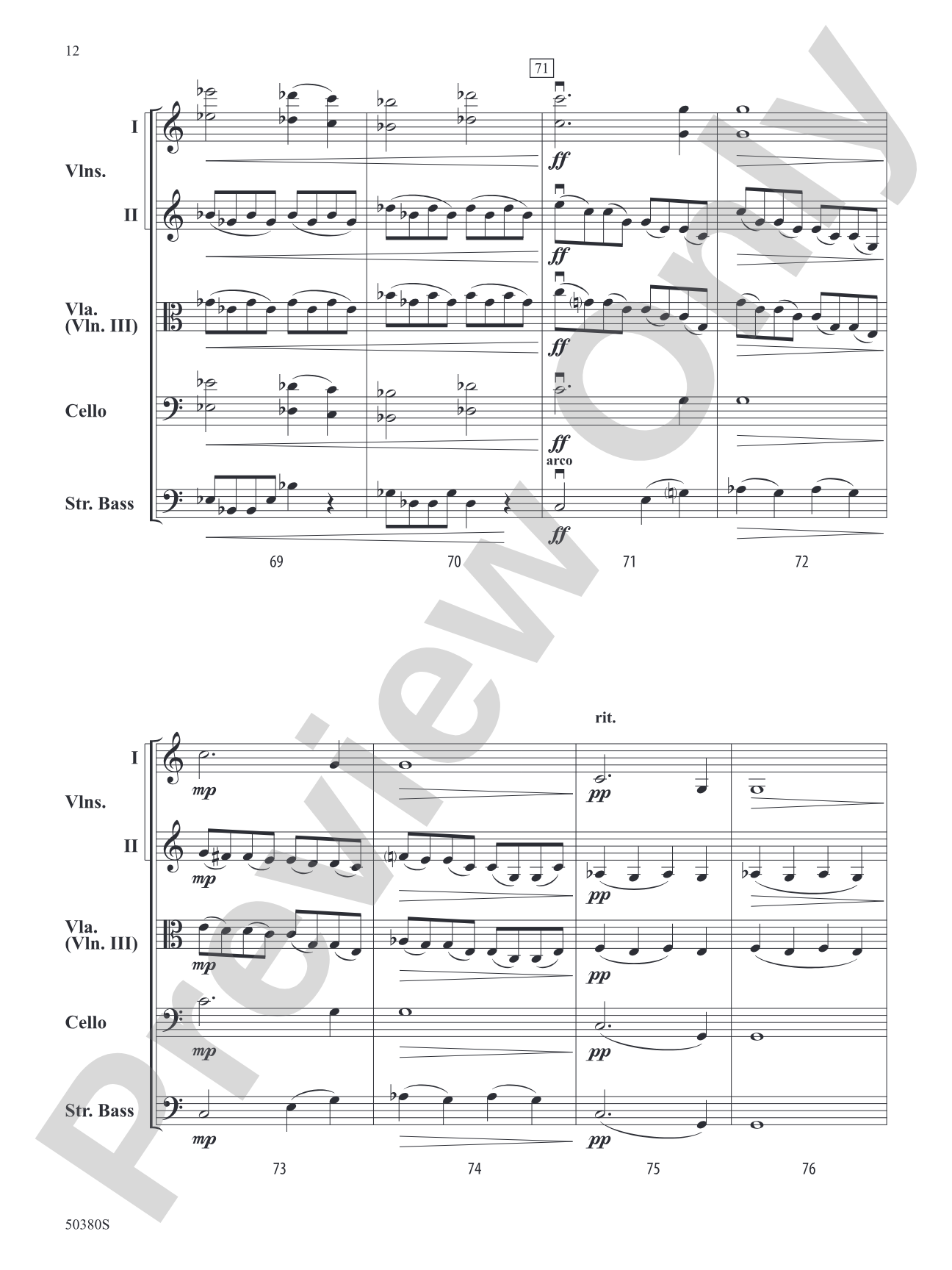 Danza Fuoco: String Orchestra Conductor Score & Parts