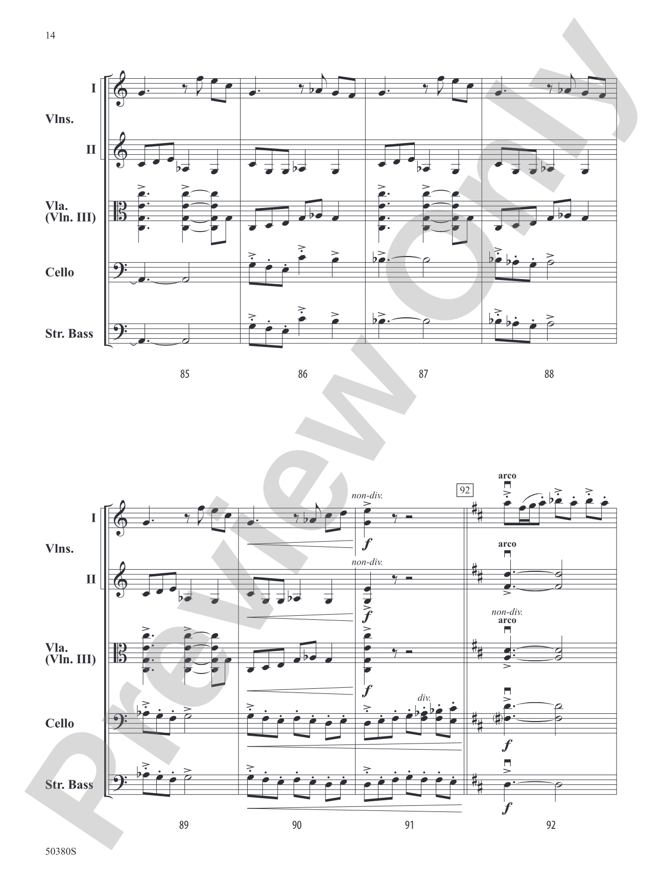 Danza Fuoco: String Orchestra Conductor Score & Parts
