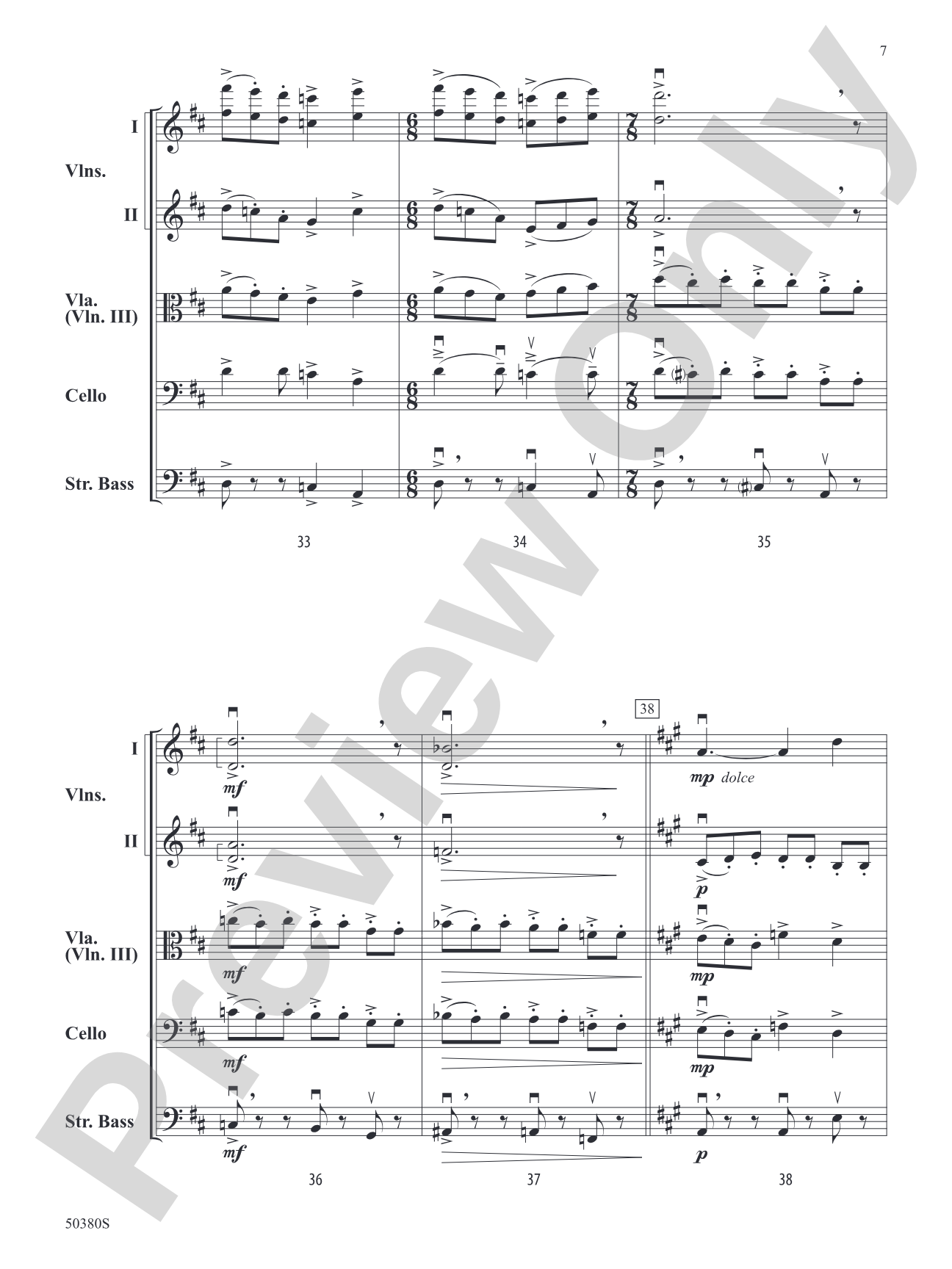 Danza Fuoco: String Orchestra Conductor Score & Parts