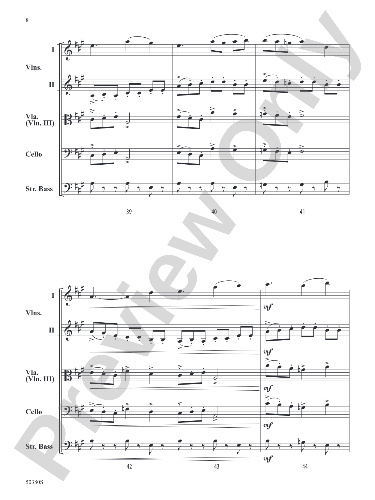 Danza Fuoco: String Orchestra Conductor Score & Parts