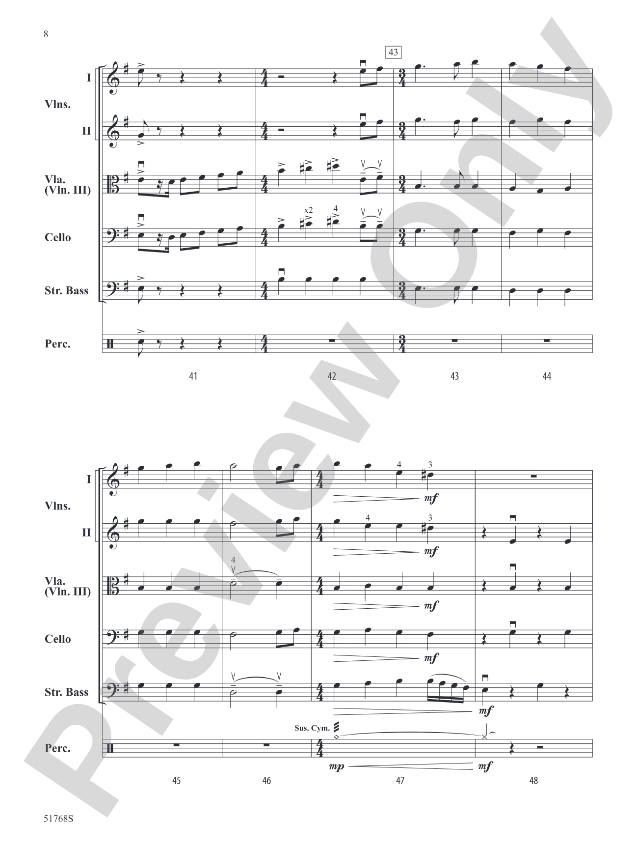 The Pirates of the Caribbean: The Curse of the Black Pearl: String Orchestra Conductor Score & Parts