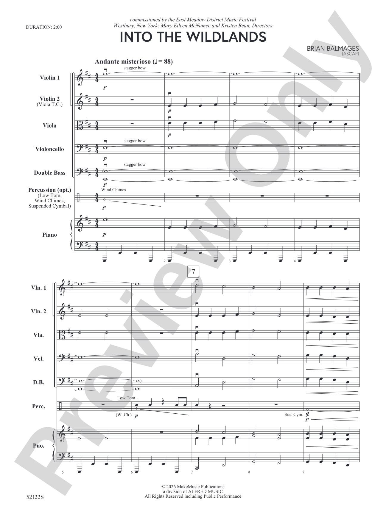 Into the Wildlands: String Orchestra Conductor Score & Parts