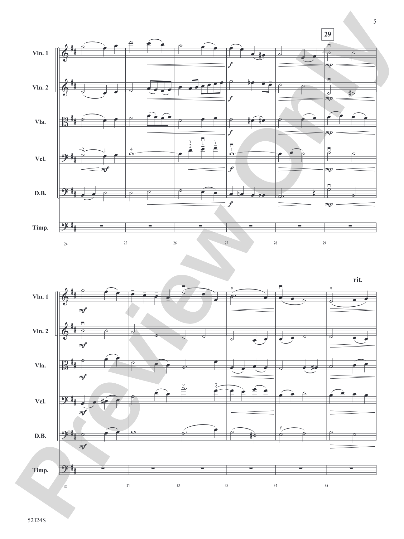 Finale From Symphony No. 3: String Orchestra Conductor Score & Parts