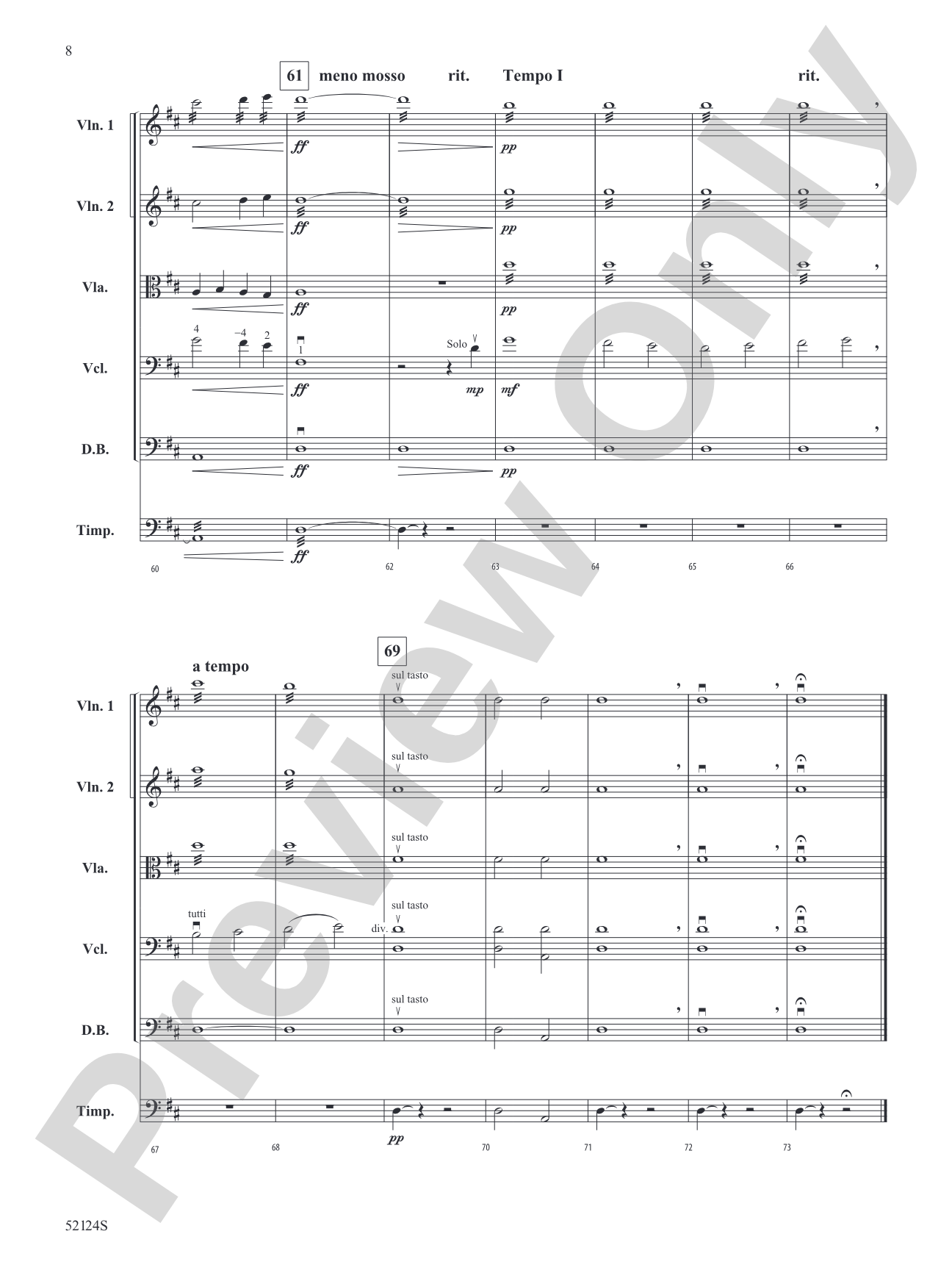 Finale From Symphony No. 3: String Orchestra Conductor Score & Parts