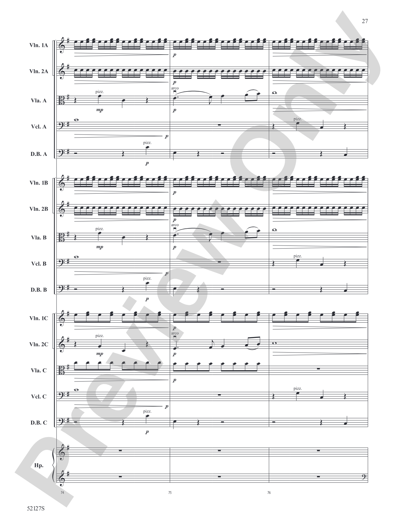 A Hundred Horizons: String Orchestra Conductor Score & Parts