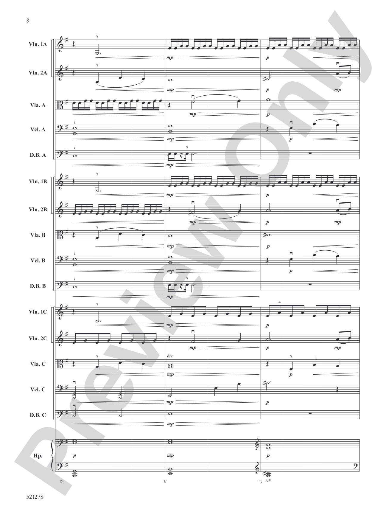 A Hundred Horizons: String Orchestra Conductor Score & Parts