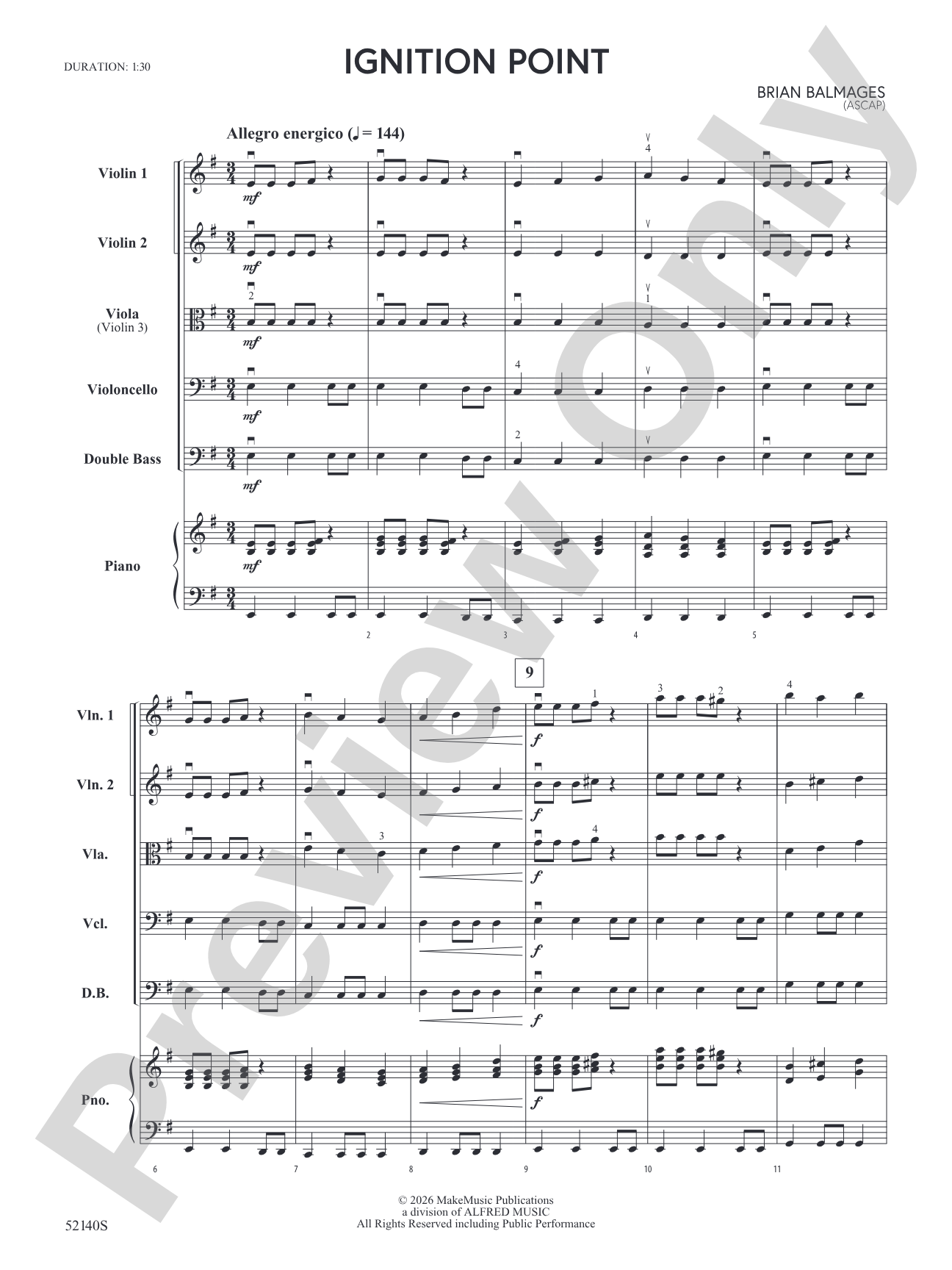 Ignition Point: String Orchestra Conductor Score & Parts