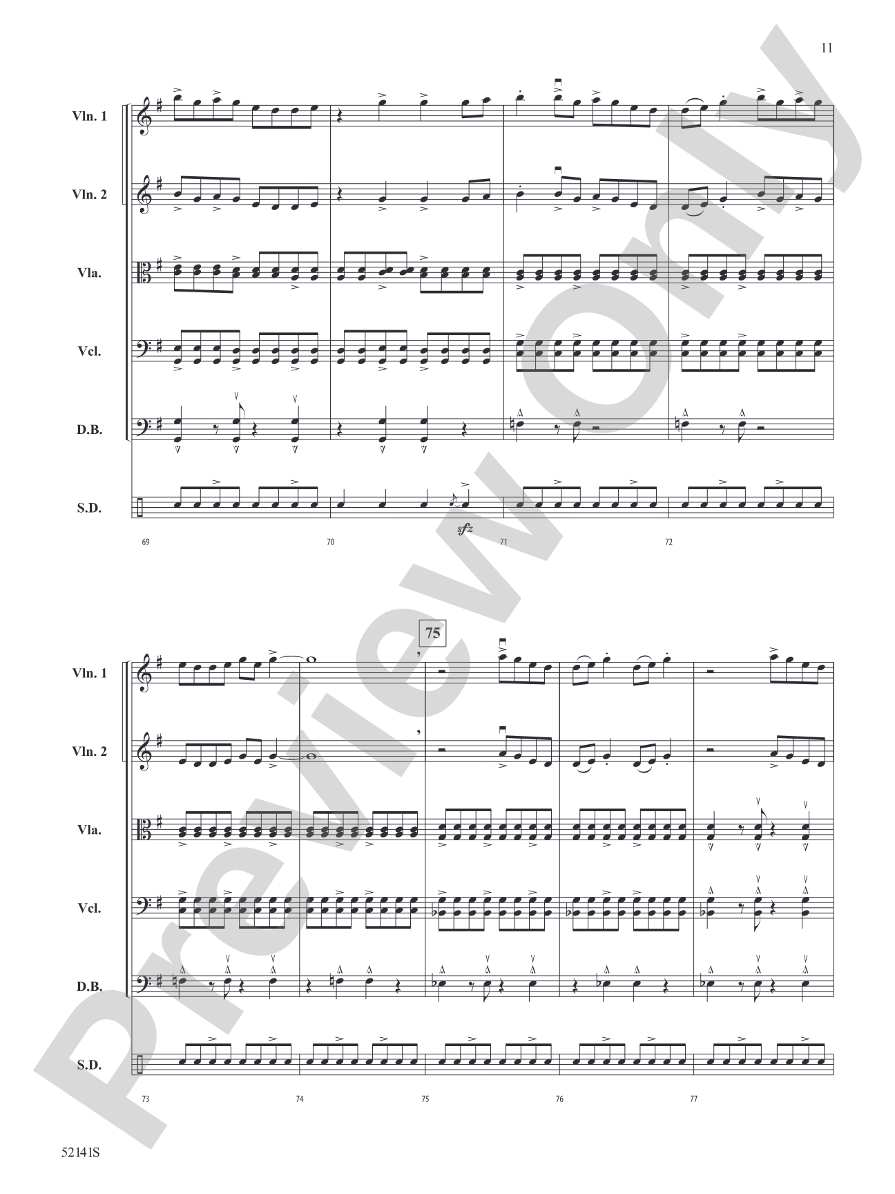 The Mile-Tall River Wall: String Orchestra Conductor Score & Parts