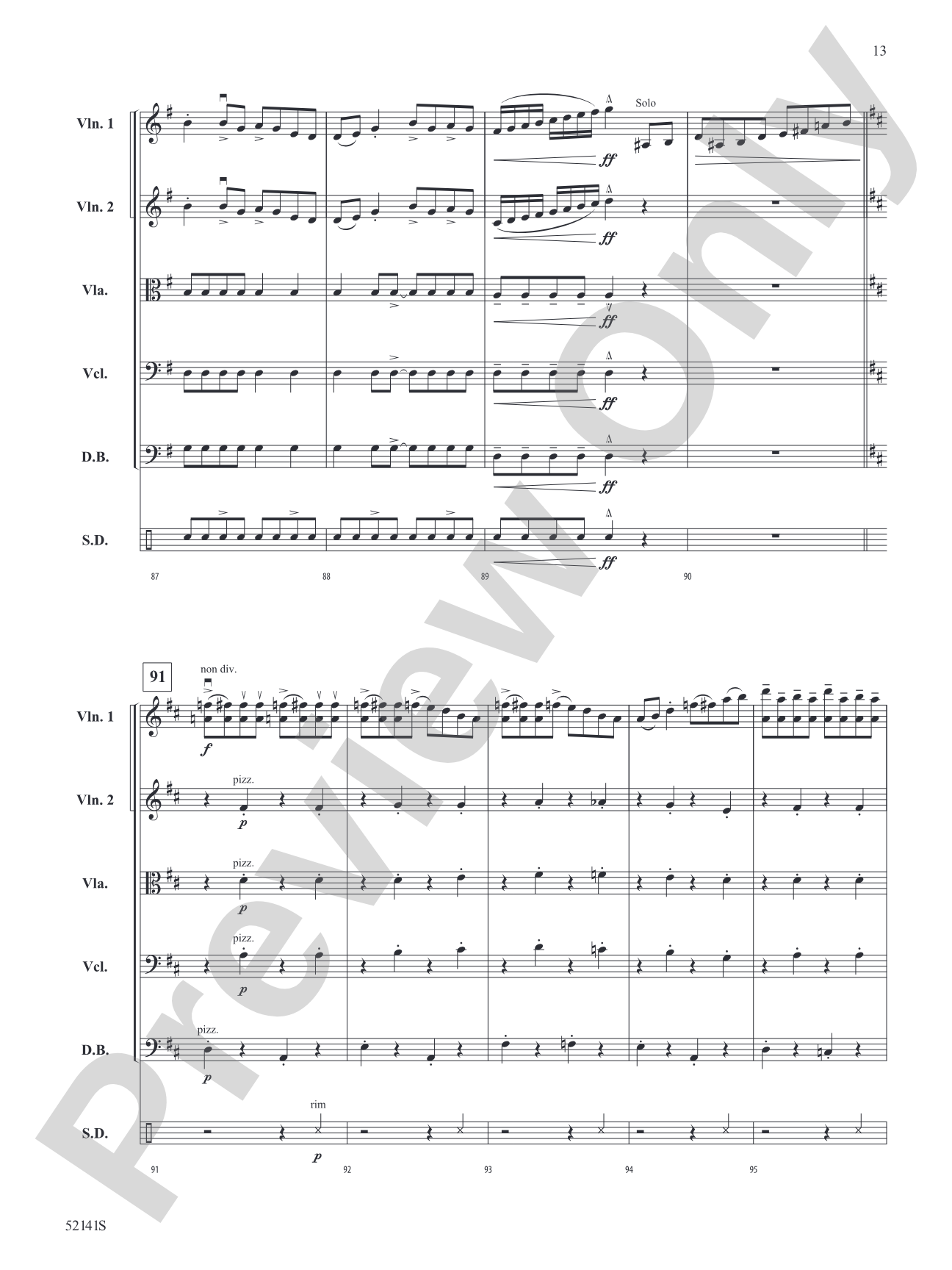 The Mile-Tall River Wall: String Orchestra Conductor Score & Parts